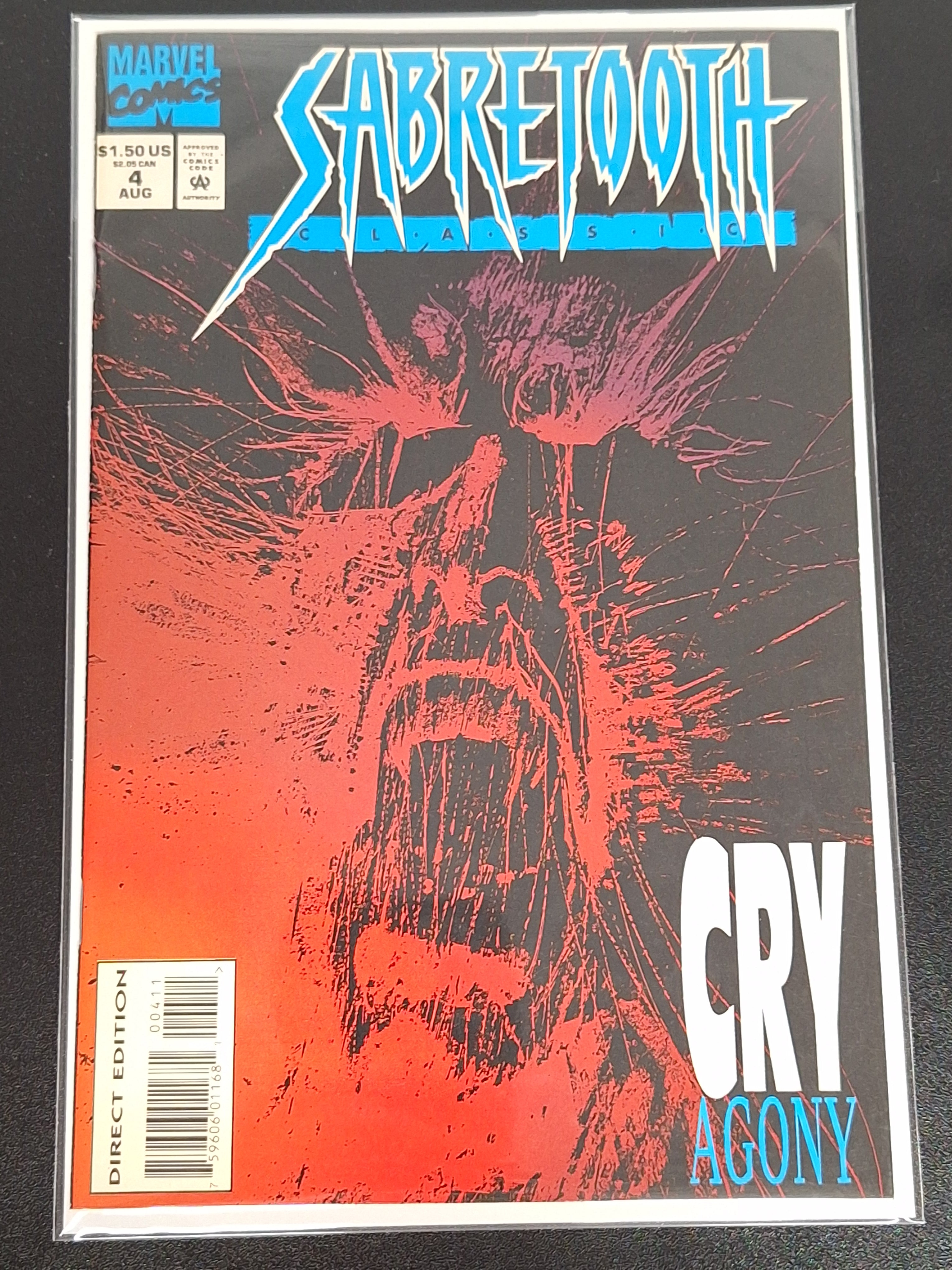 Sabretooth Classics 4 Marvel 1994 Cry Agony