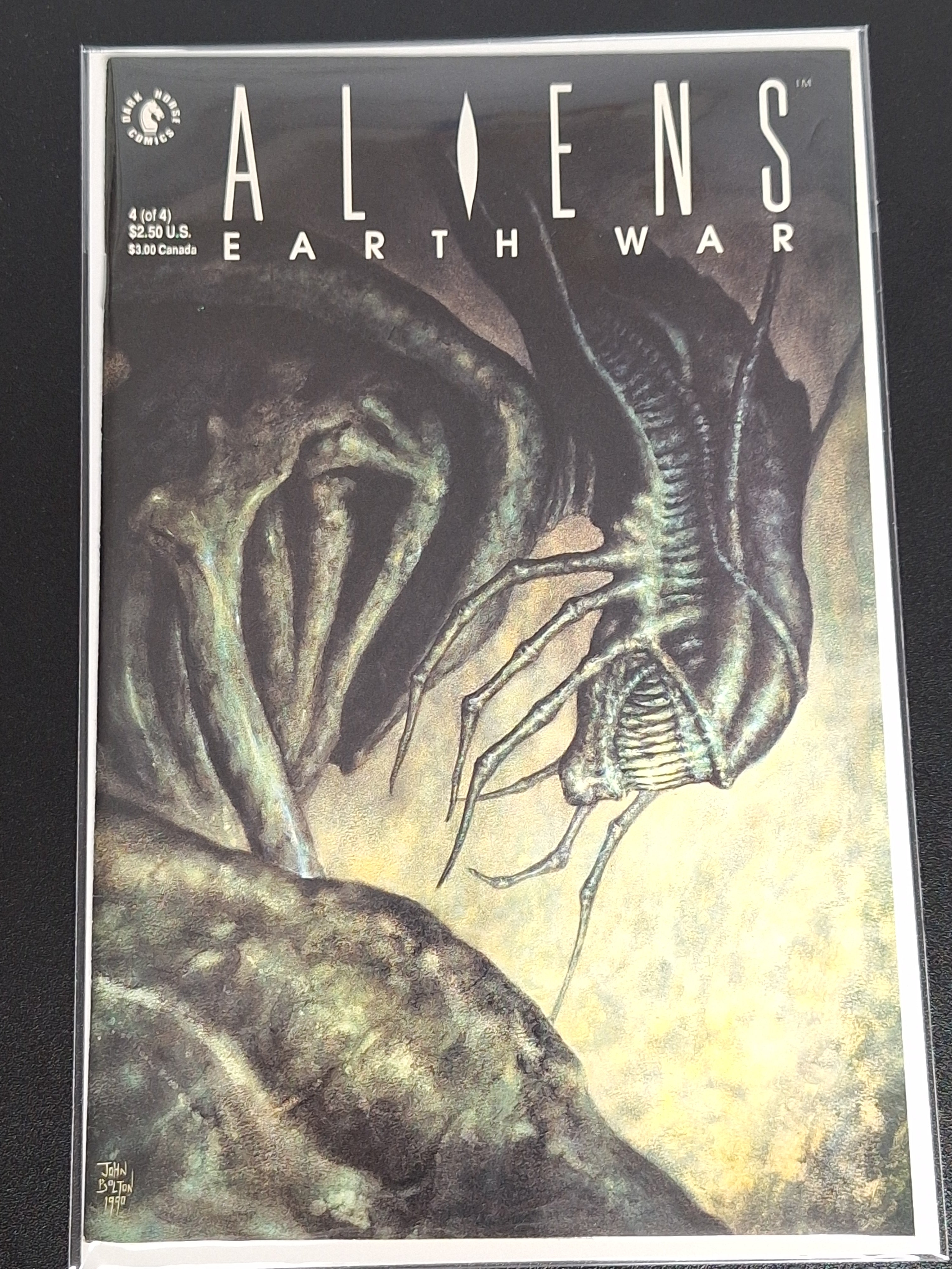 Aliens Earth War 4 Dark Horse Comics 1990 John Bolton Cover