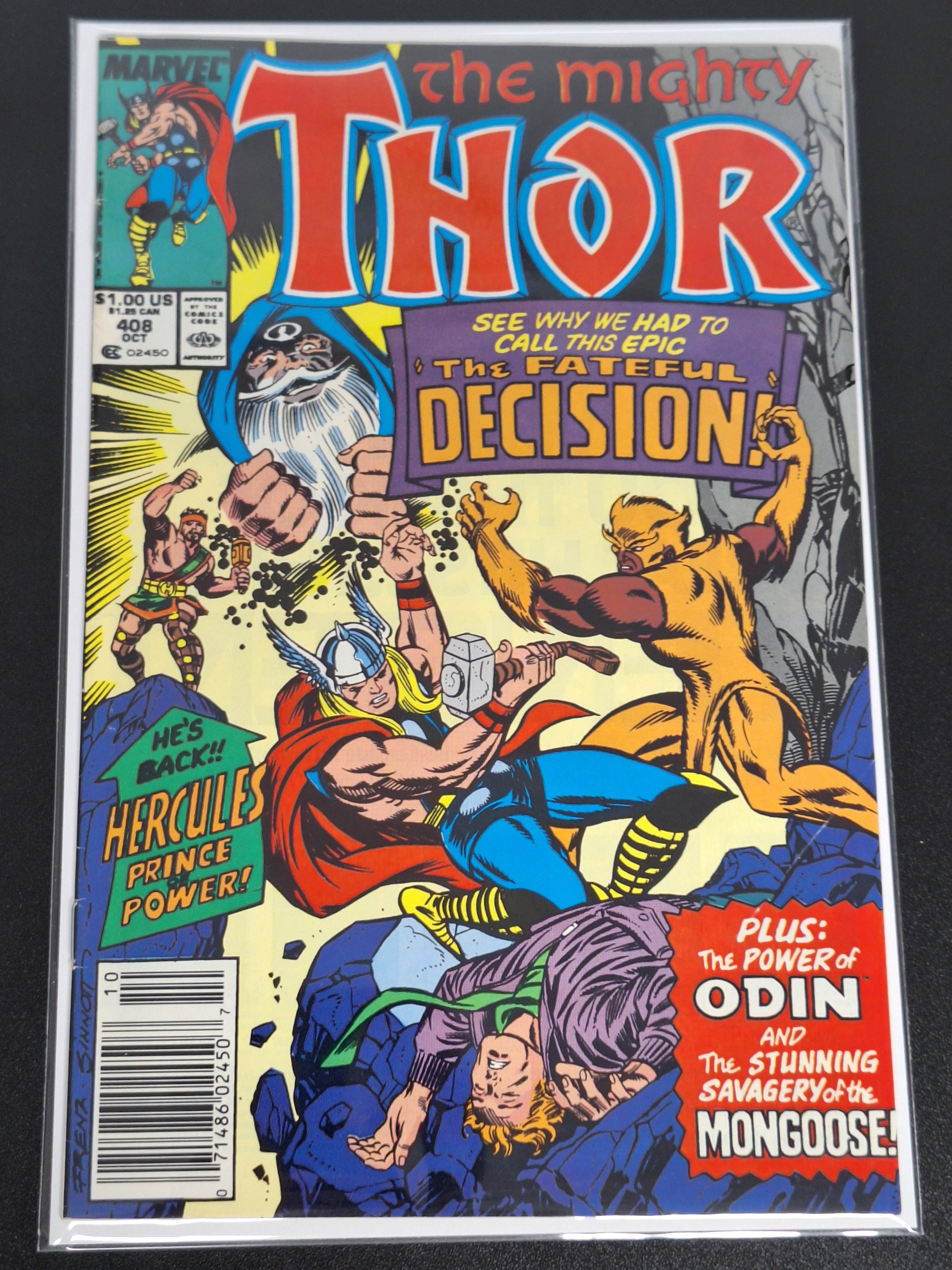 Thor 408 Marvel 1989 1st Vroc, Newsstand
