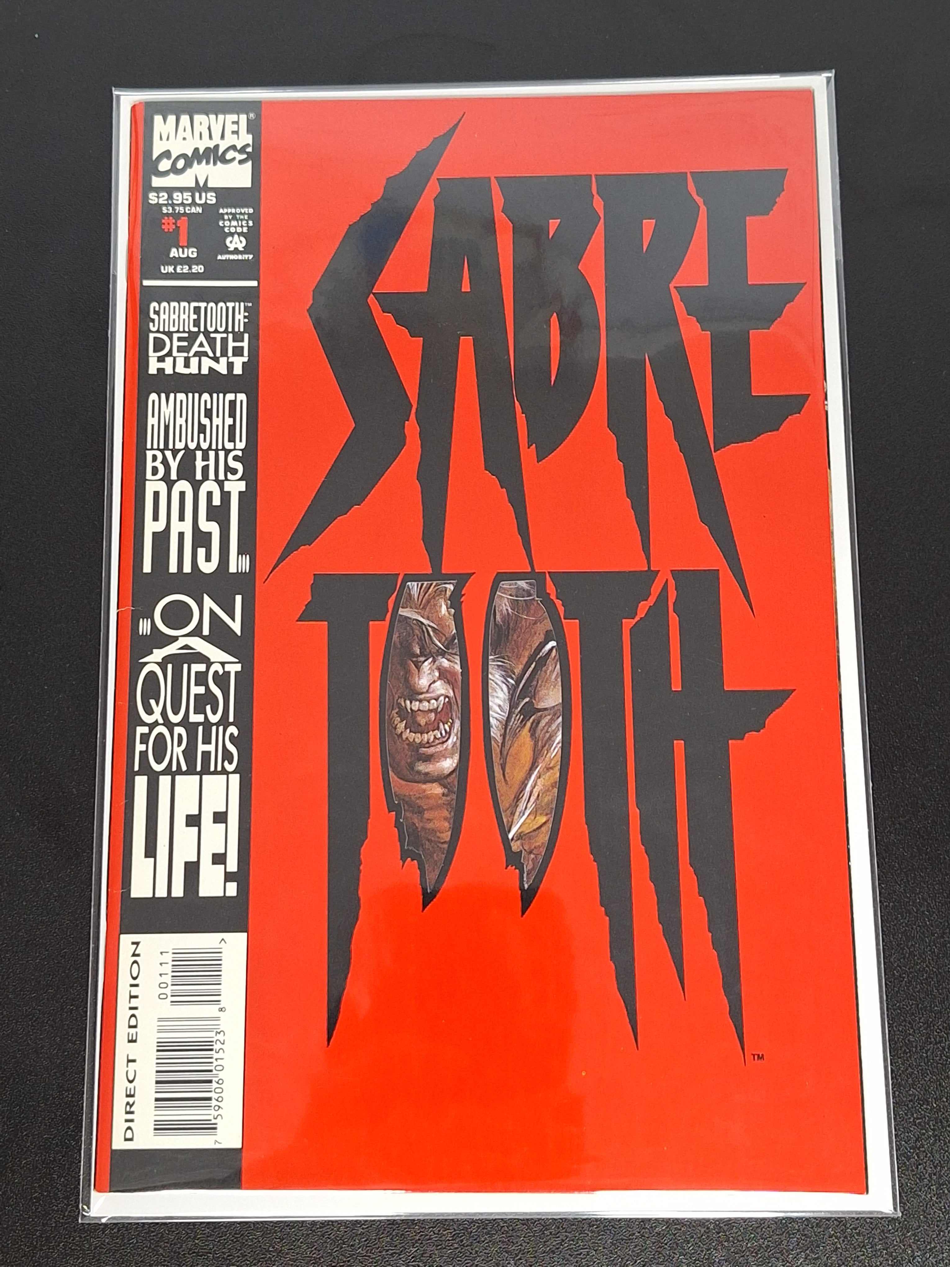 Sabretooth: Death Hunt 1 Marvel 1993 Die-Cut Cover