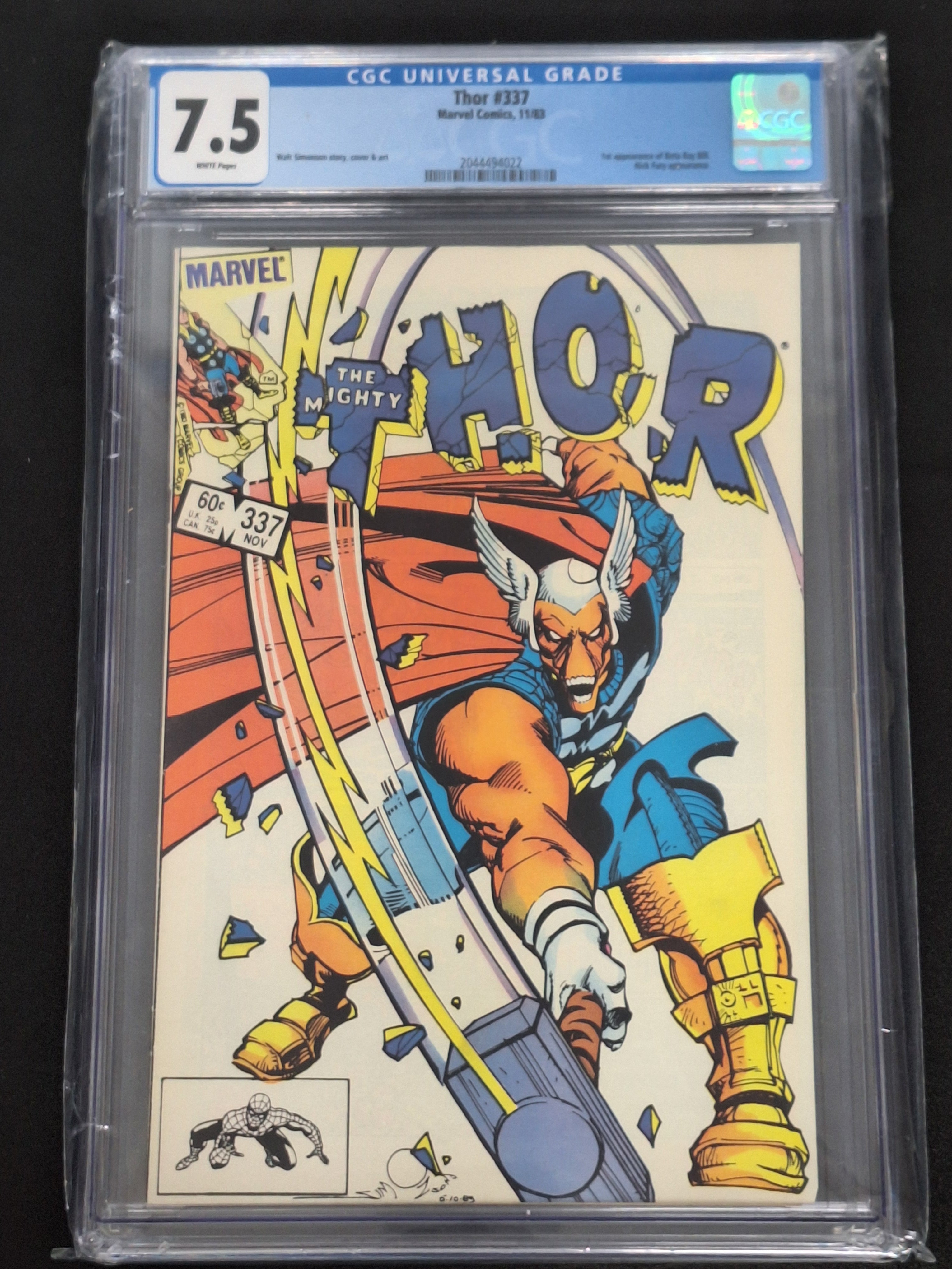 Thor 337 Marvel 1983 1st App Of Beta Ray Bill - Graded 7.5