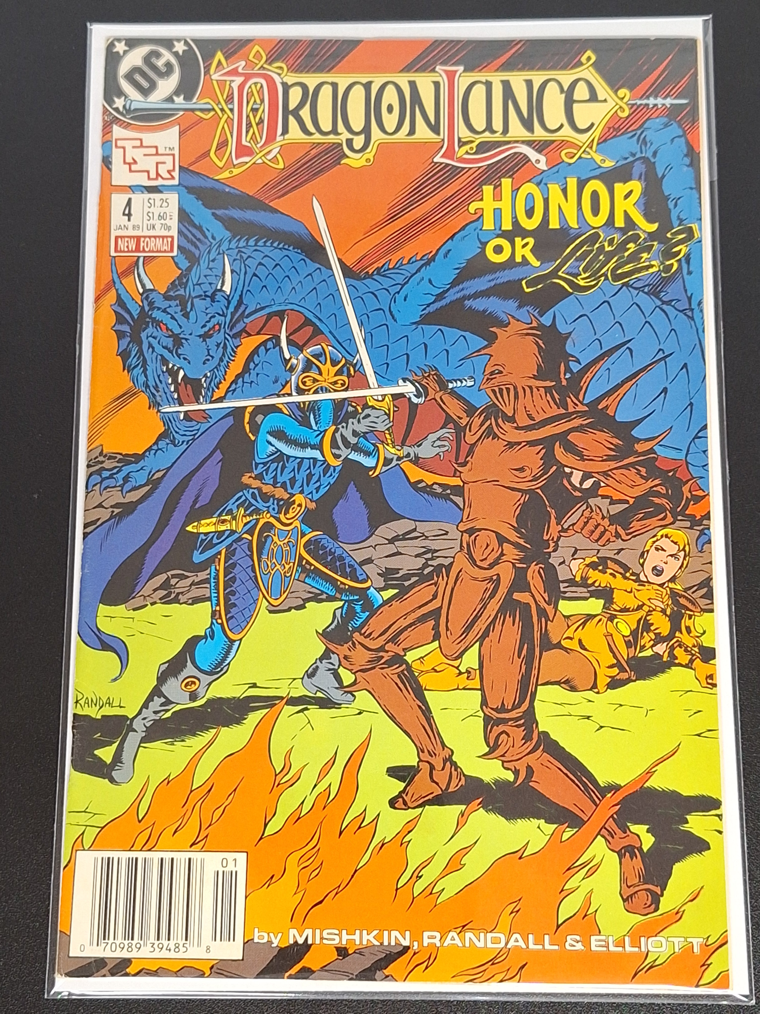 Dragonlance 4 DC TSR 1989 Honor or Life? Newsstand