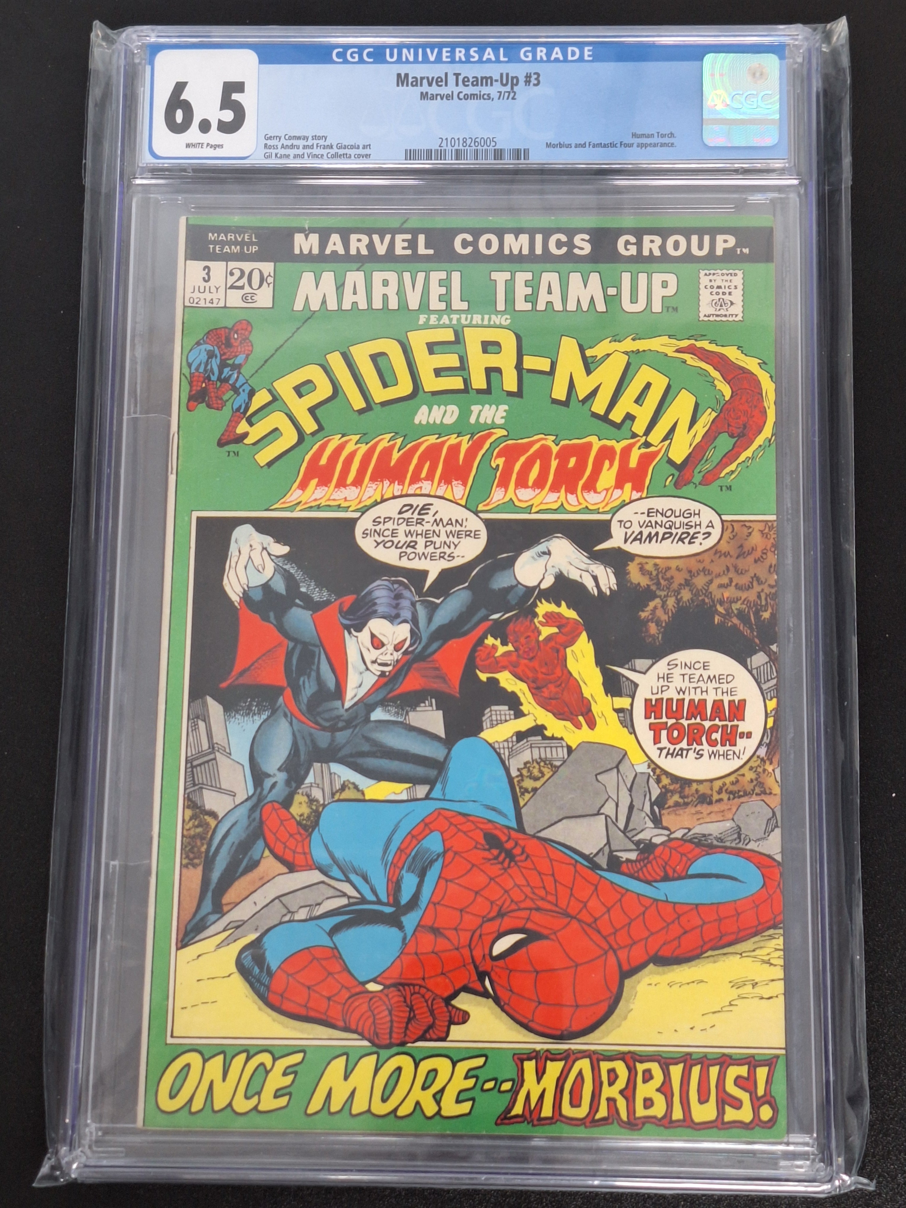 Marvel Team-Up 3 Marvel 1972 3rd App of Morbius - CGC 6.5