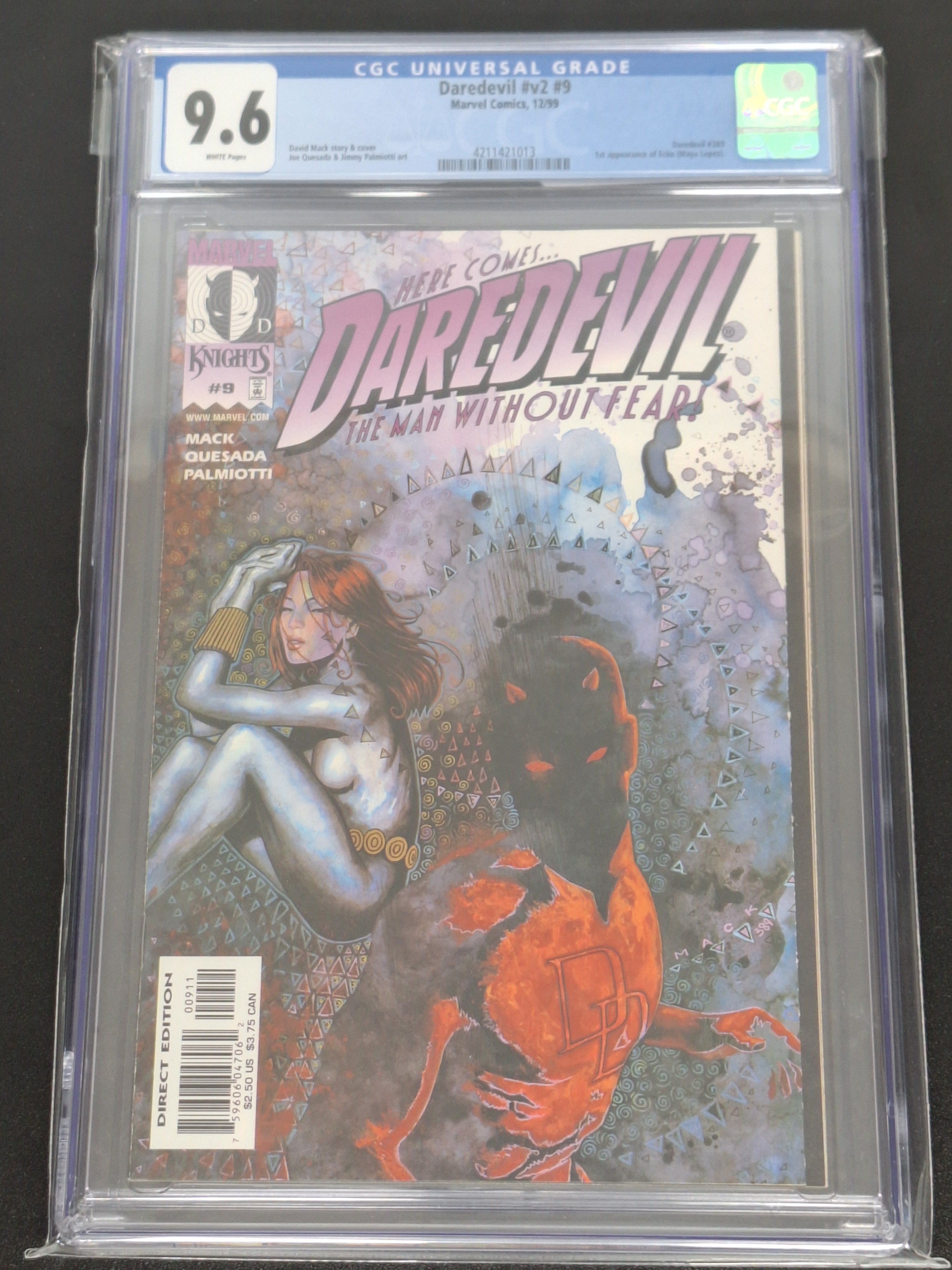 Daredevil 9 Marvel 1999 1st App Of Maya Lopex AKA Echo - CGC 9.4