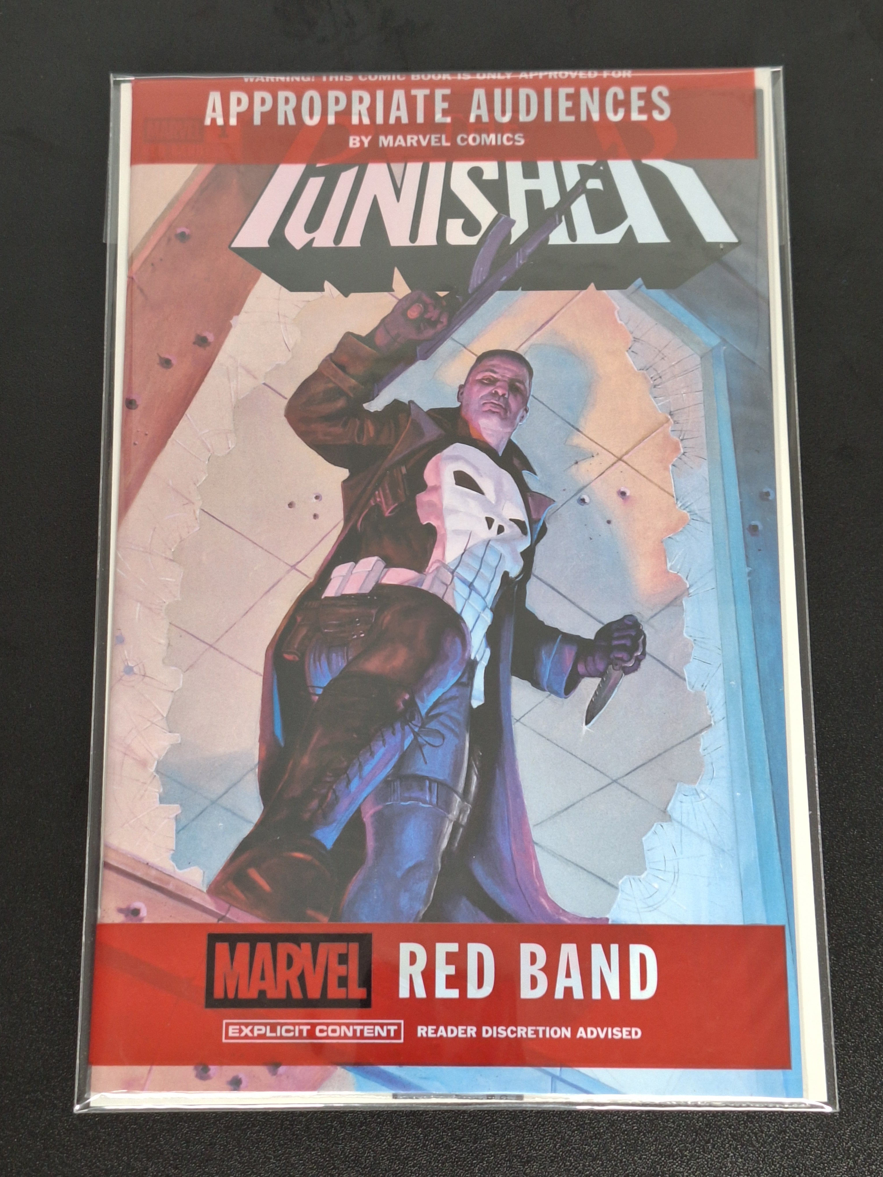 Punisher 1 Marvel 2025 Red Band Polybagged E.M. Gist Variant