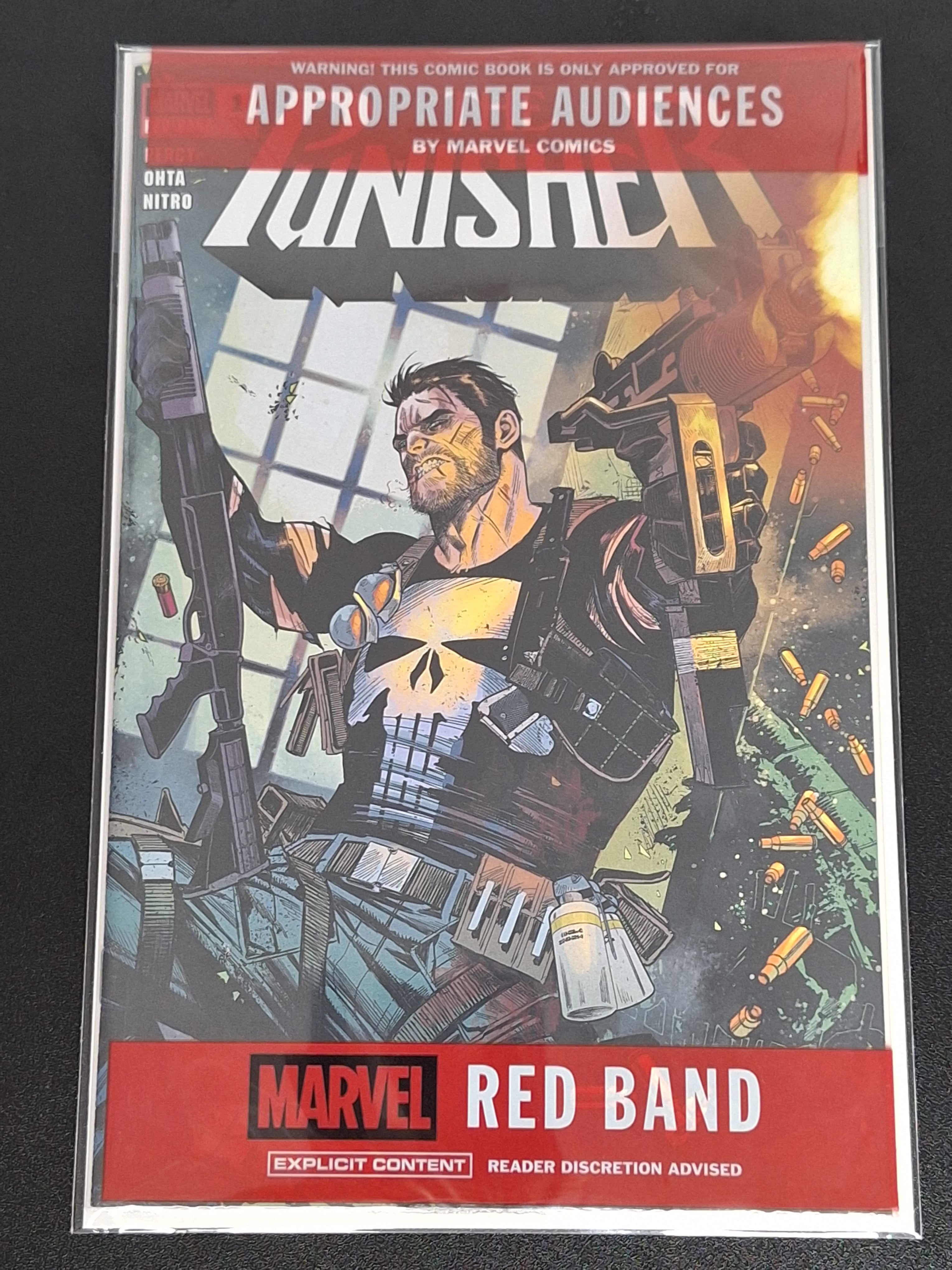 Punisher 1 Marvel 2025 Red Band Polybagged Cover A