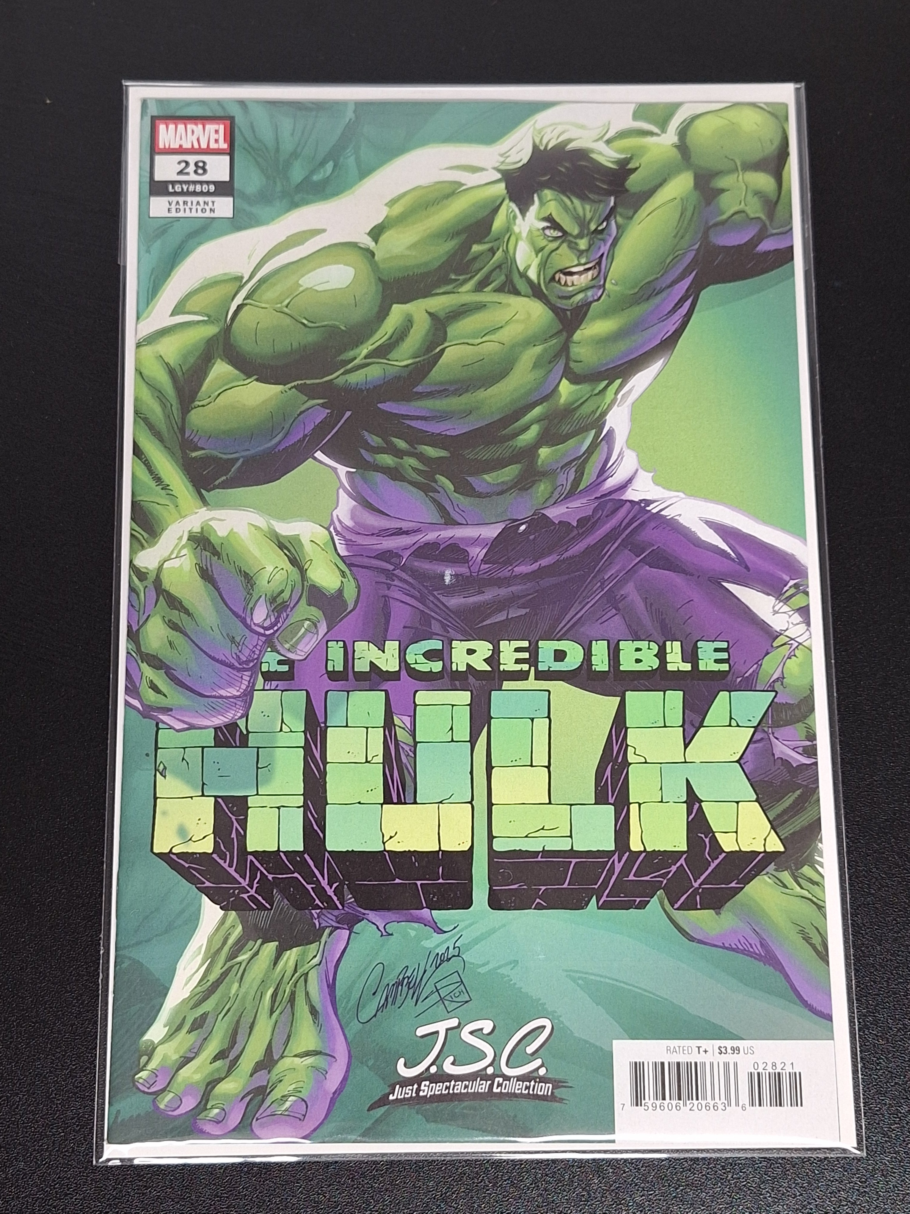 Hulk 28 Marvel 2025 J.Scott Campbell J.S.C. Variant