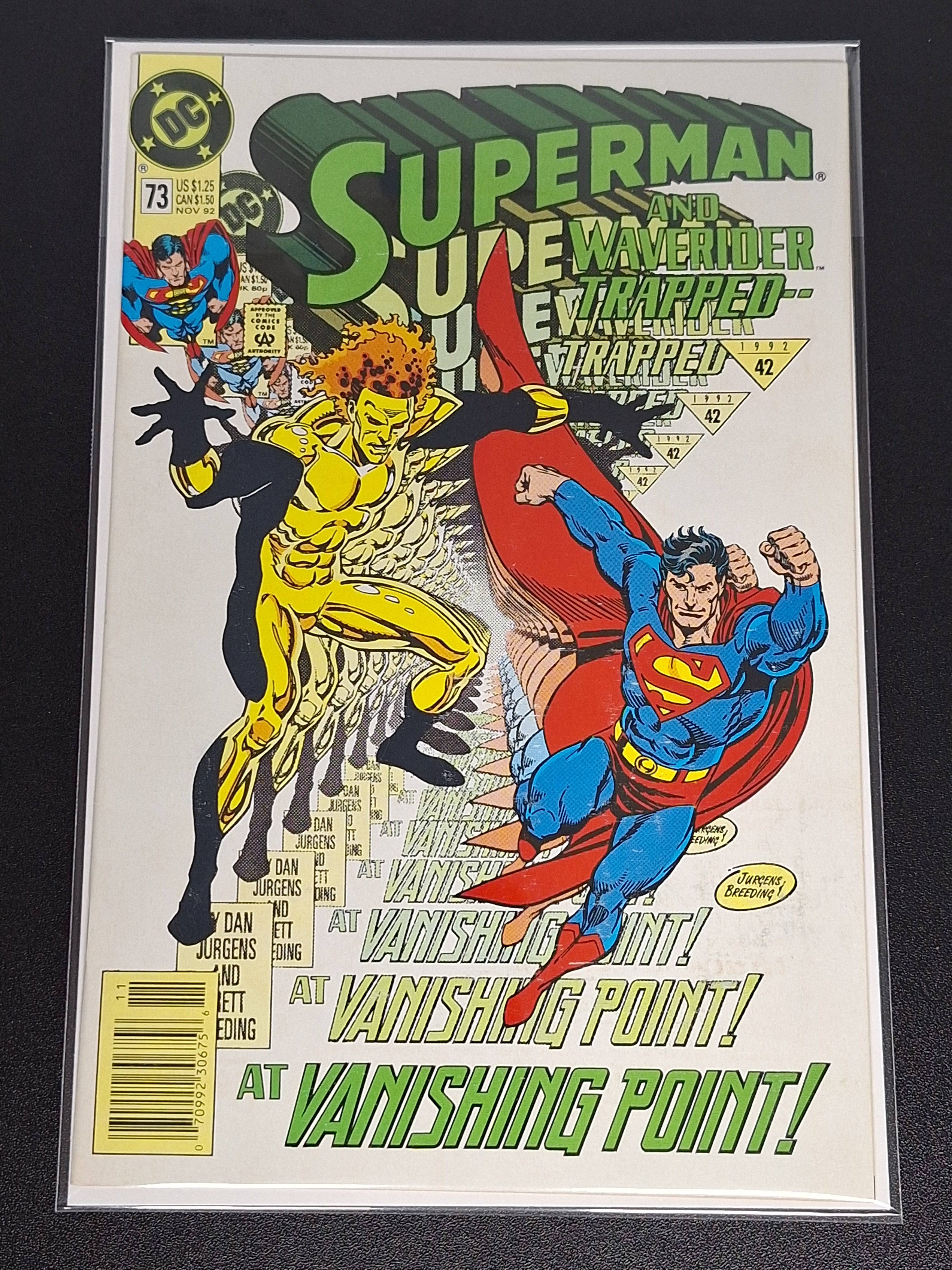 Superman 73 DC 1992 Doomsday In Cameo, Newsstand Edition