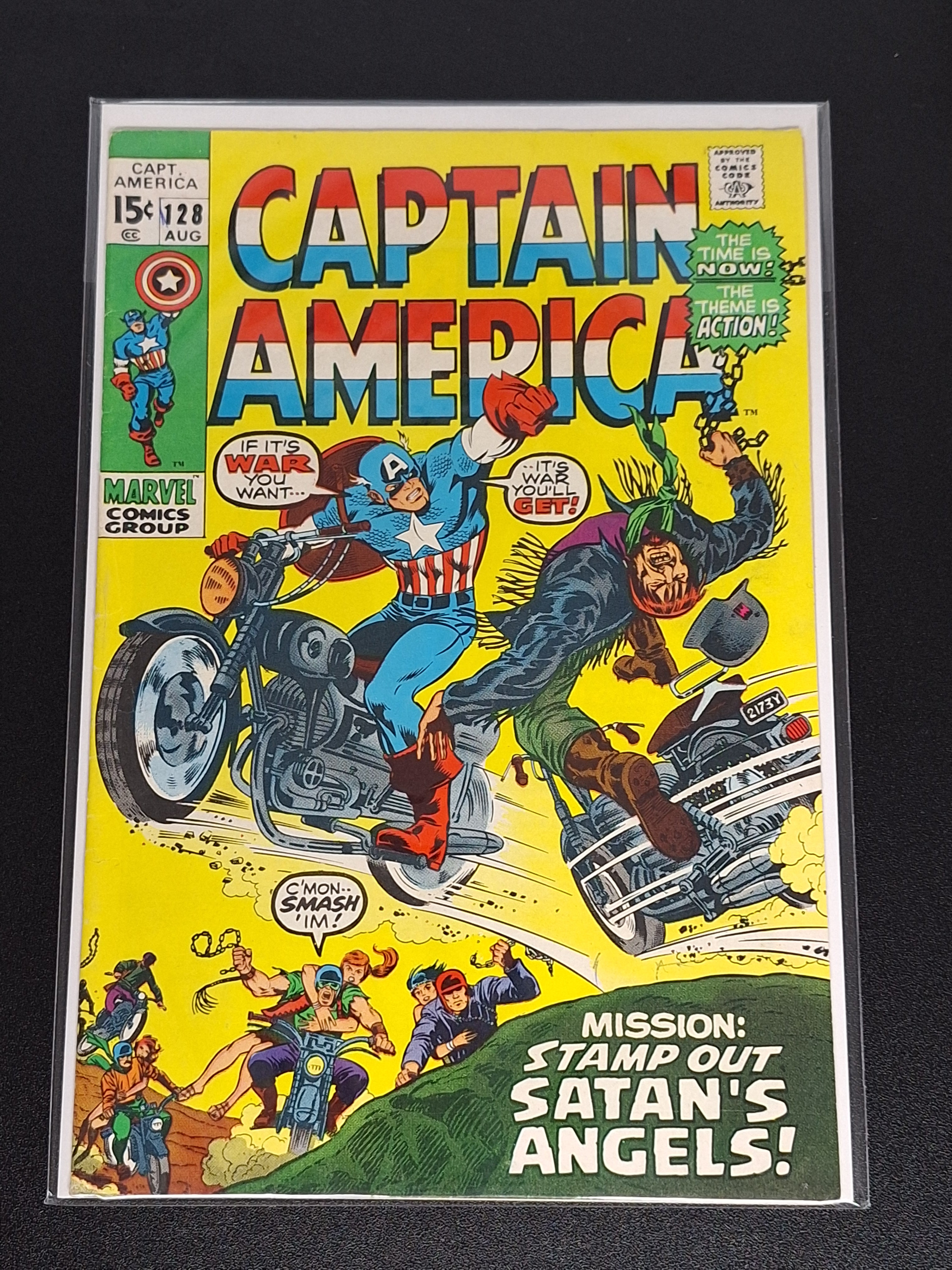 Captain America 128 Marvel 1970 1st App of Satan's Angels