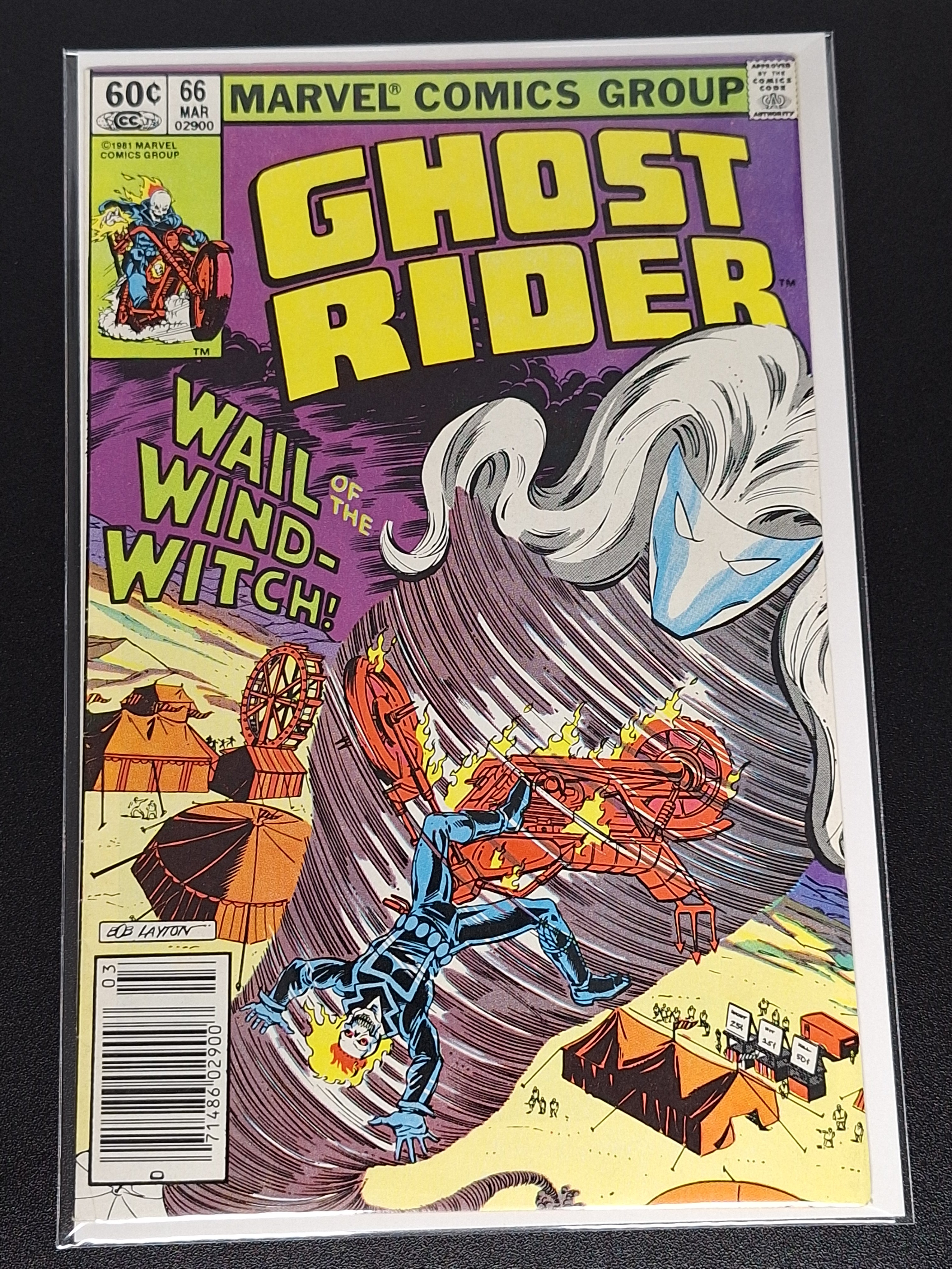 Ghost Rider 66 Marvel 1981 1st Wind-Witch, Newsstand