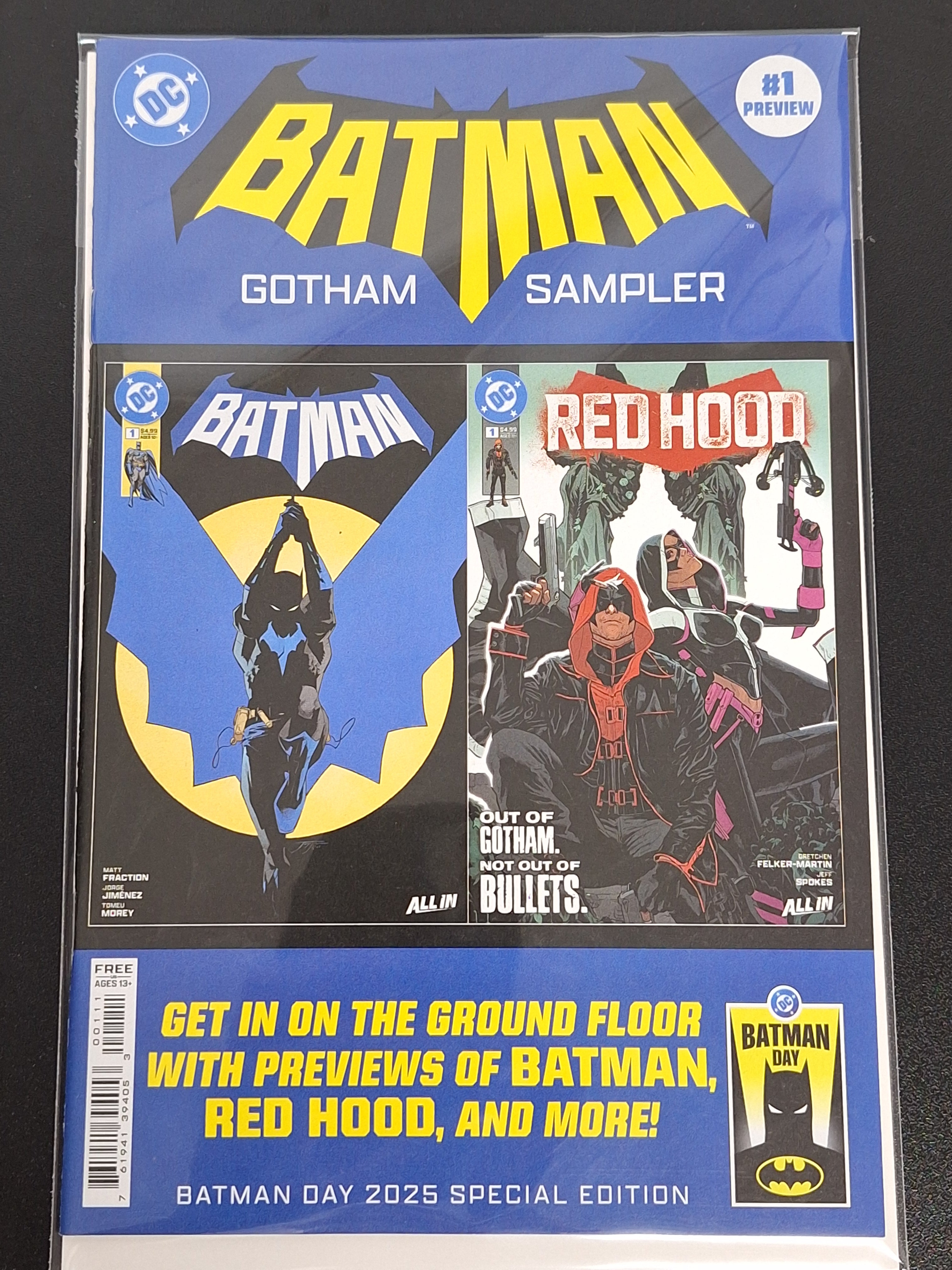Batman Gotham Sampler 2025 Batman Day, Red Hood, Recalled