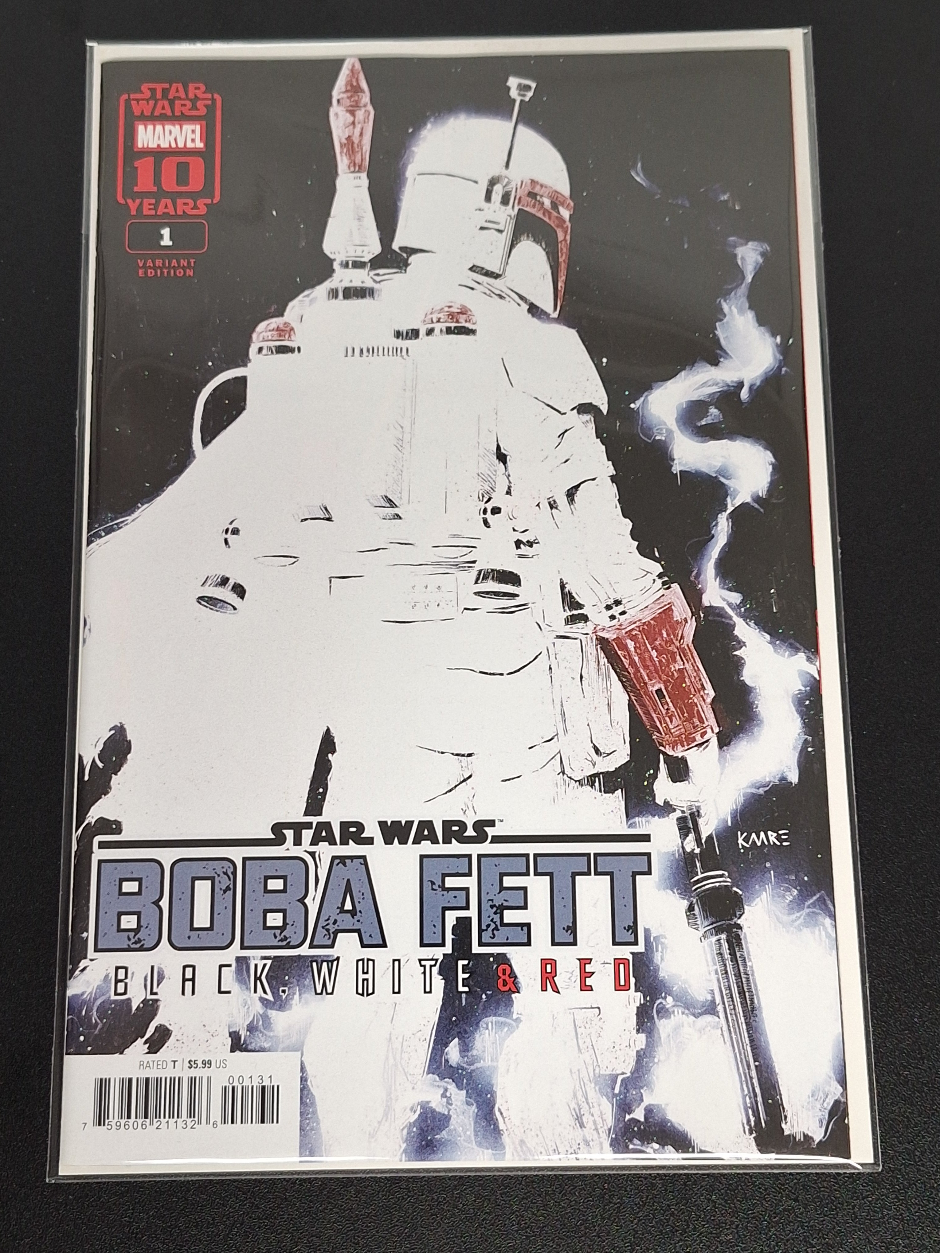 Star Wars: Boba Fett Black White & Red 1 Marvel 2025 Kaare Andrews Variant