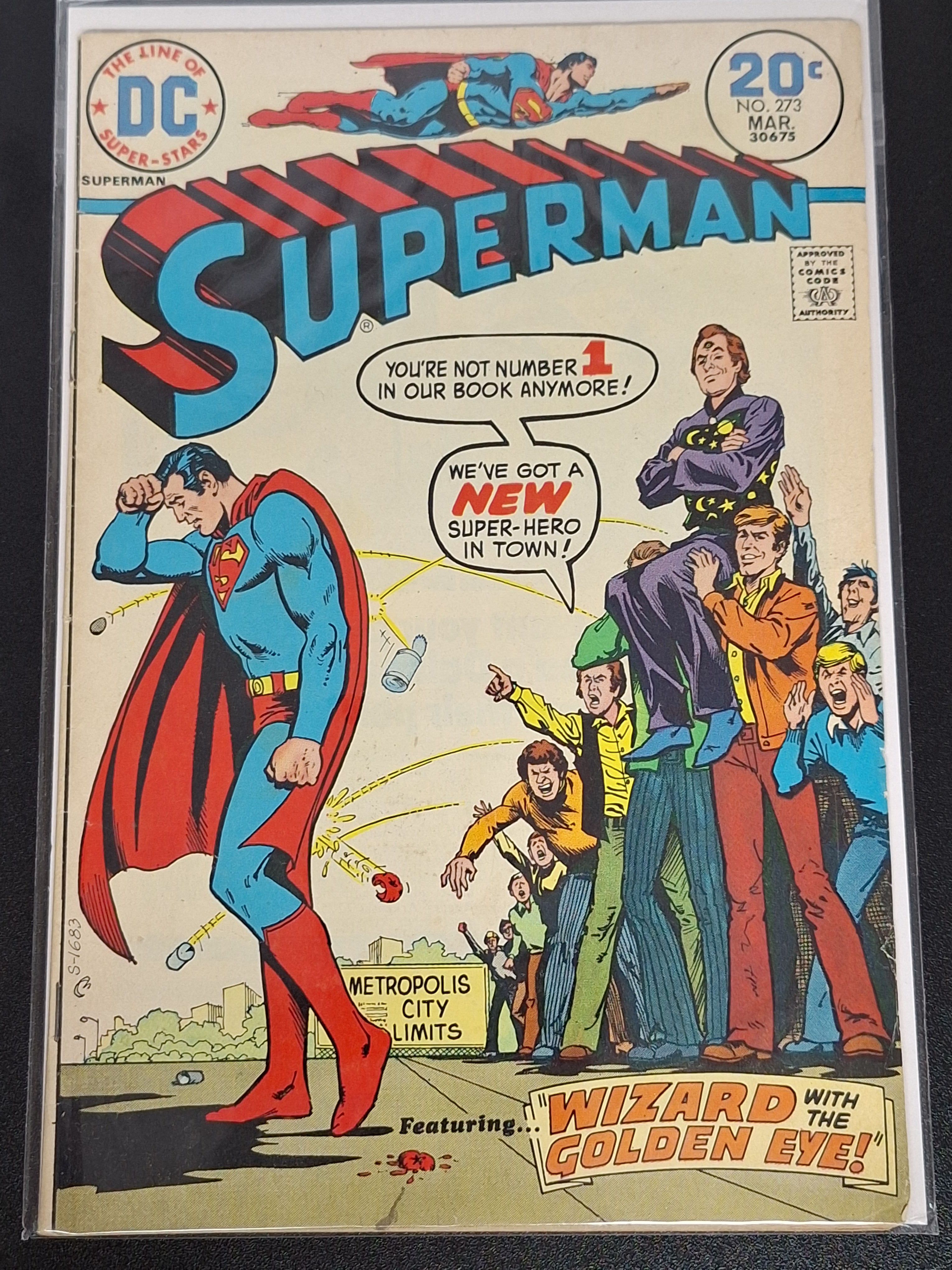 Superman 273 DC 1974 Wizard with the Golden Eye