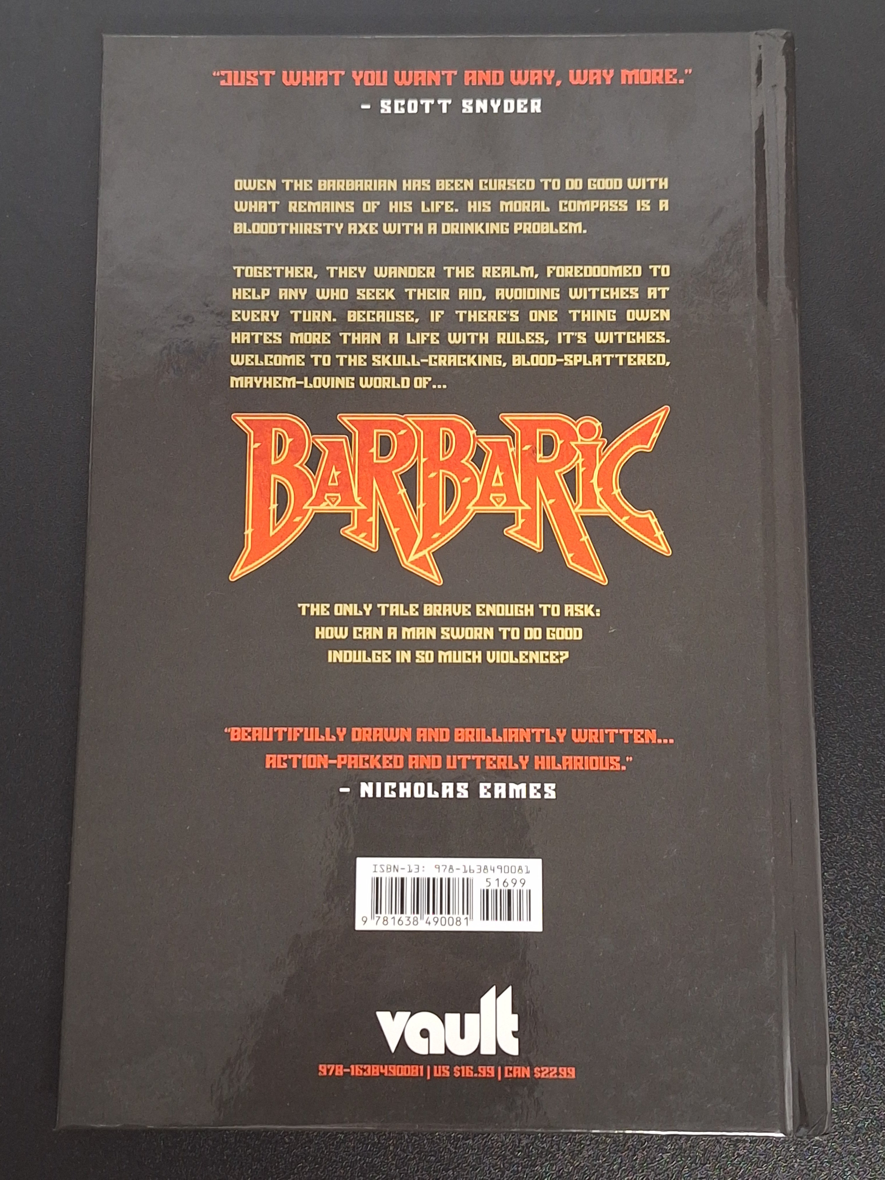 Barbaric Book One Vault Comics Hardcover