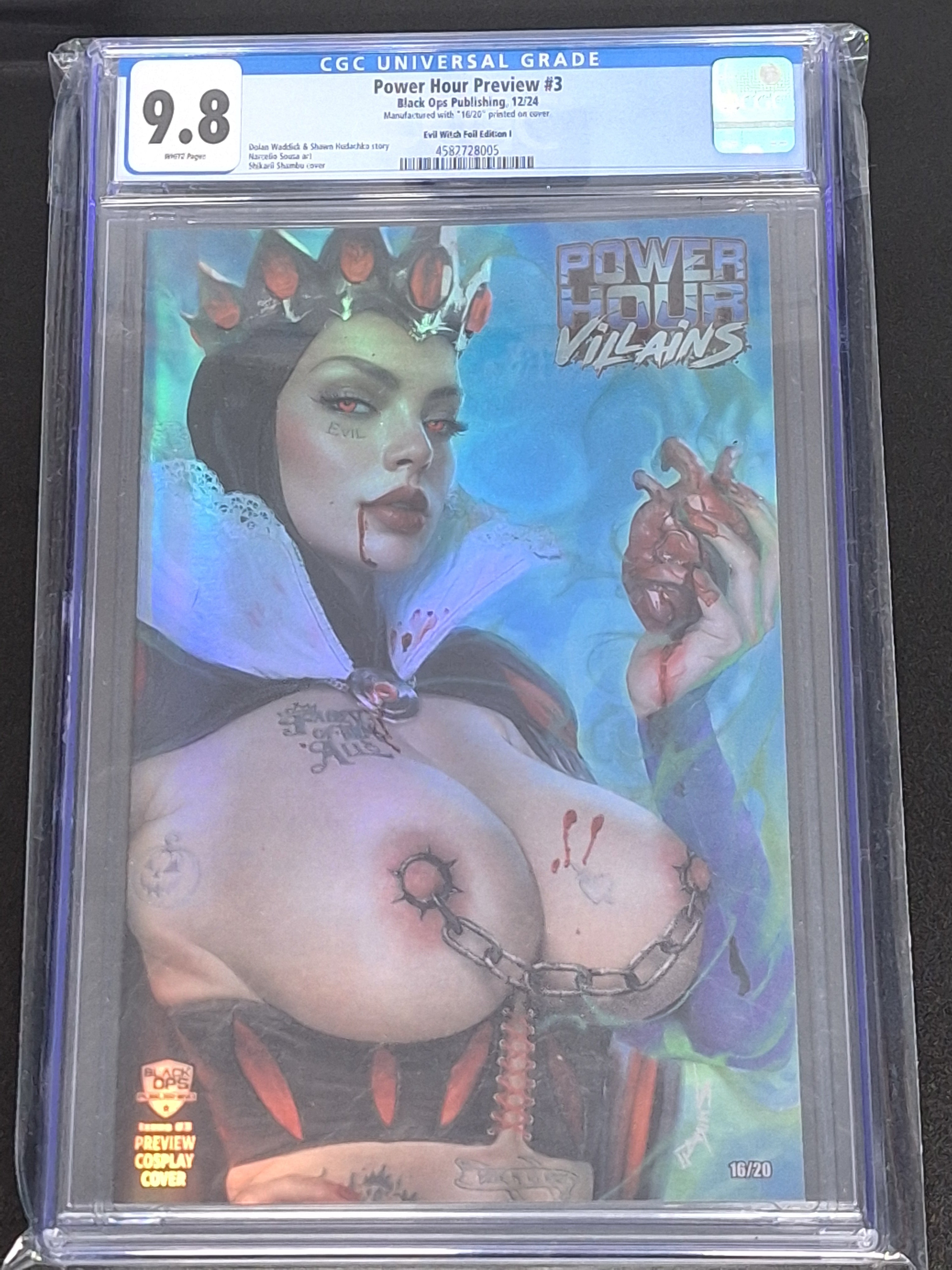Power Hour Preview 3 Shikarii Evil Witch Foil Exclusive 16 of 20 CGC 9.8