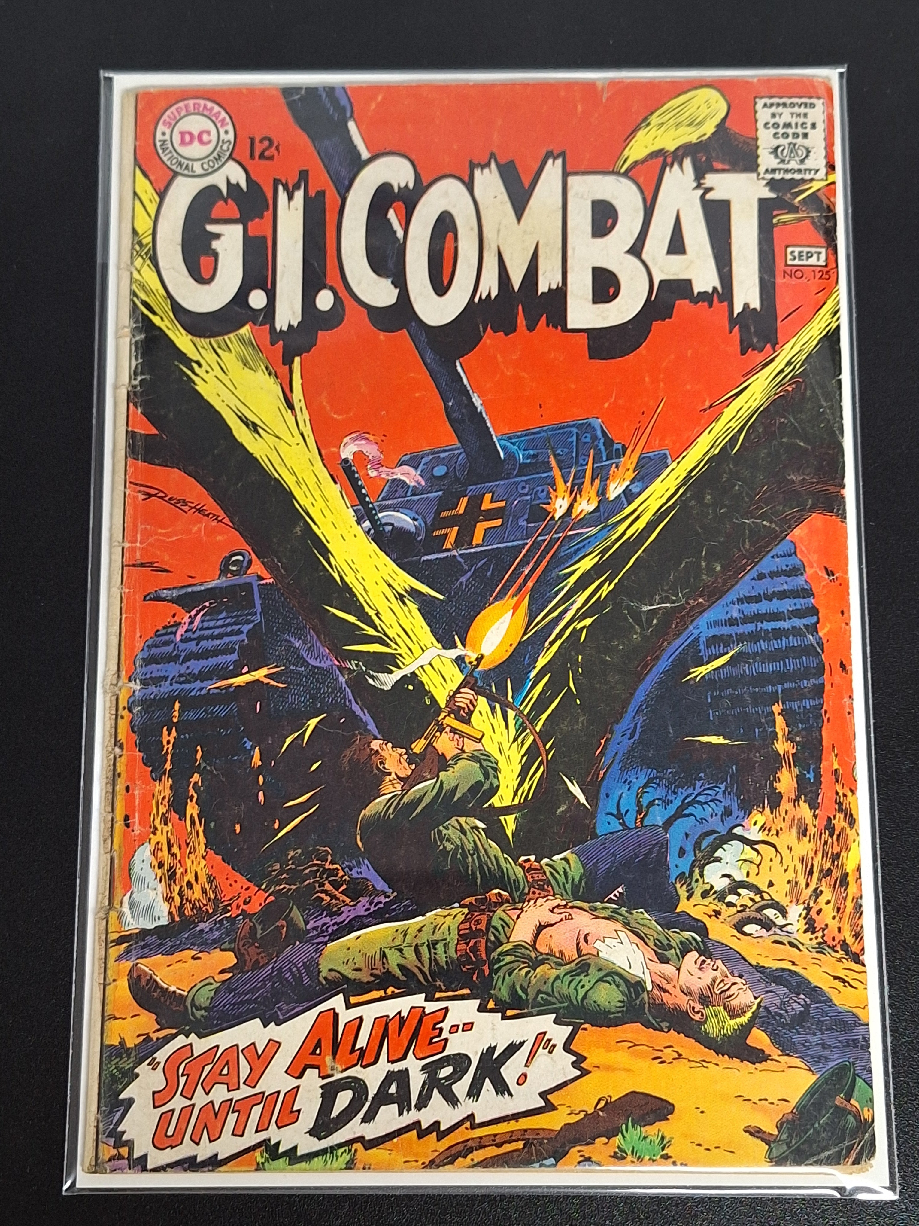 G.I. Combat 125 DC 1967 Silver Age, Awesome Tank Cover
