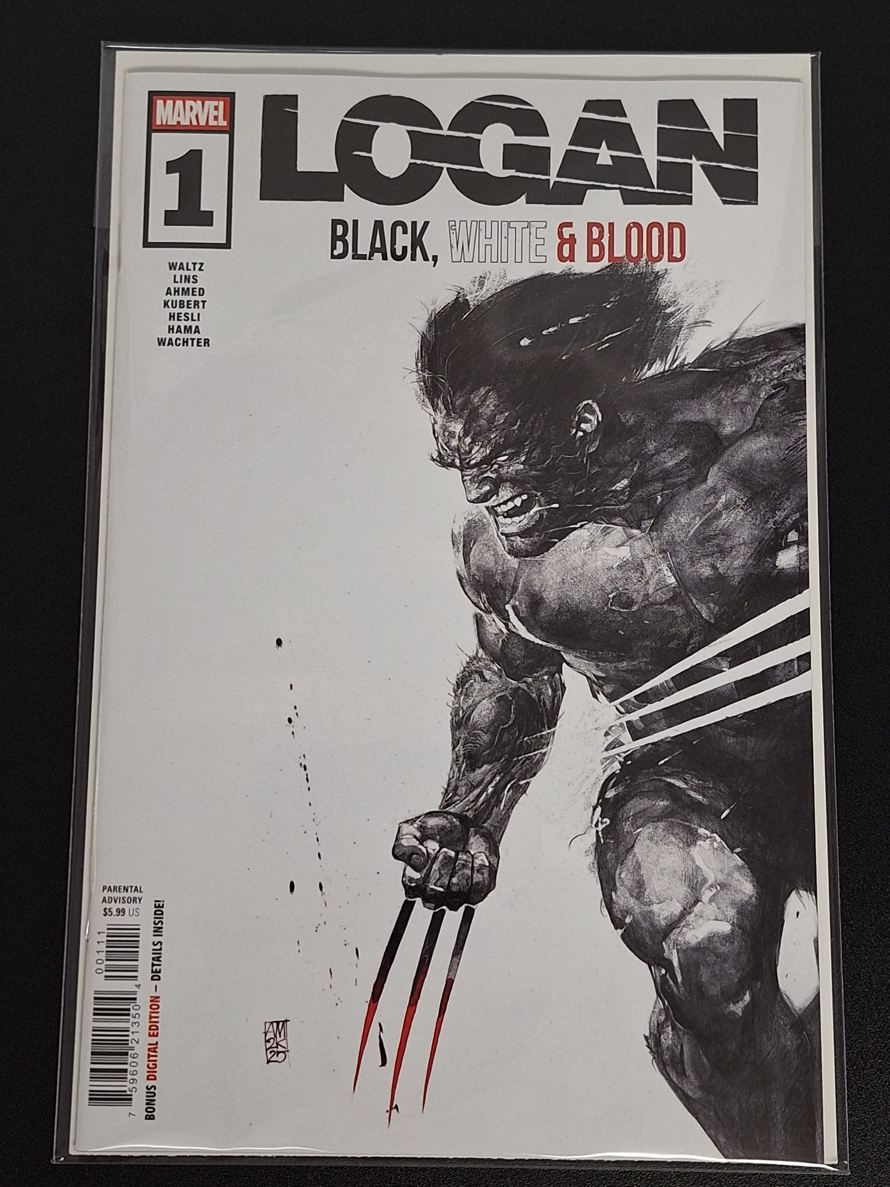 Logan: Black, White & Blood 1 Marvel 2026 Cover A