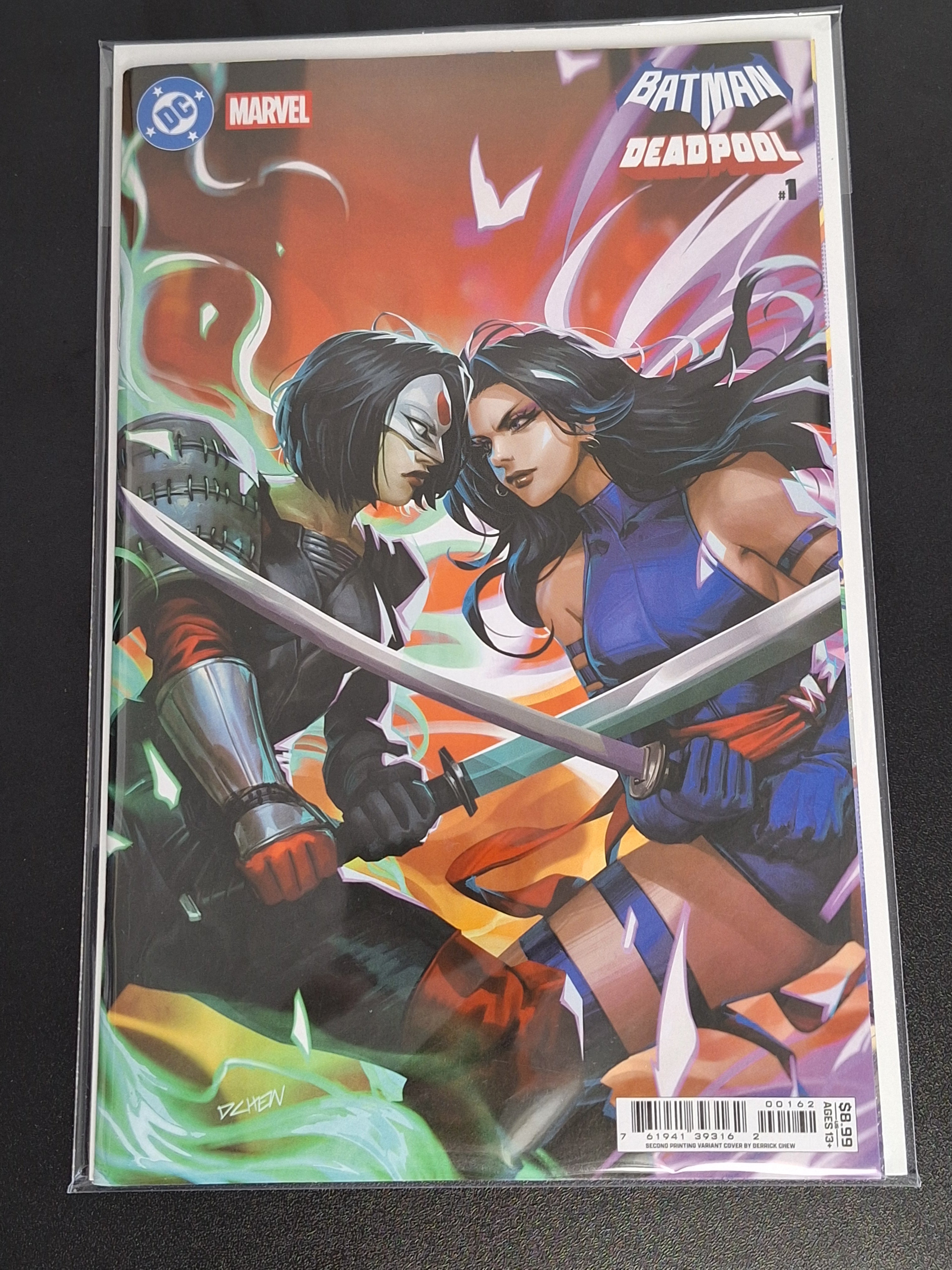 Batman Deadpool 1 DC Marvel 2026 Second Printing Derrick Chew Variant
