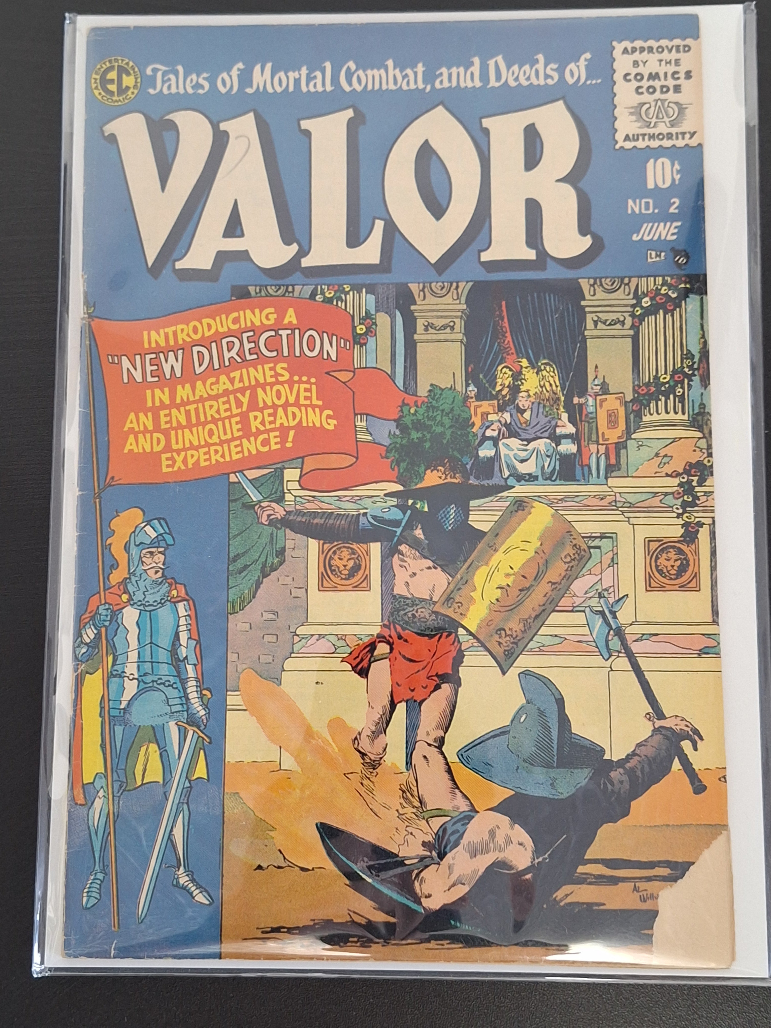 Valor 2 EC 1955 Very Rare Golden Age Comic, Gladiator Cover