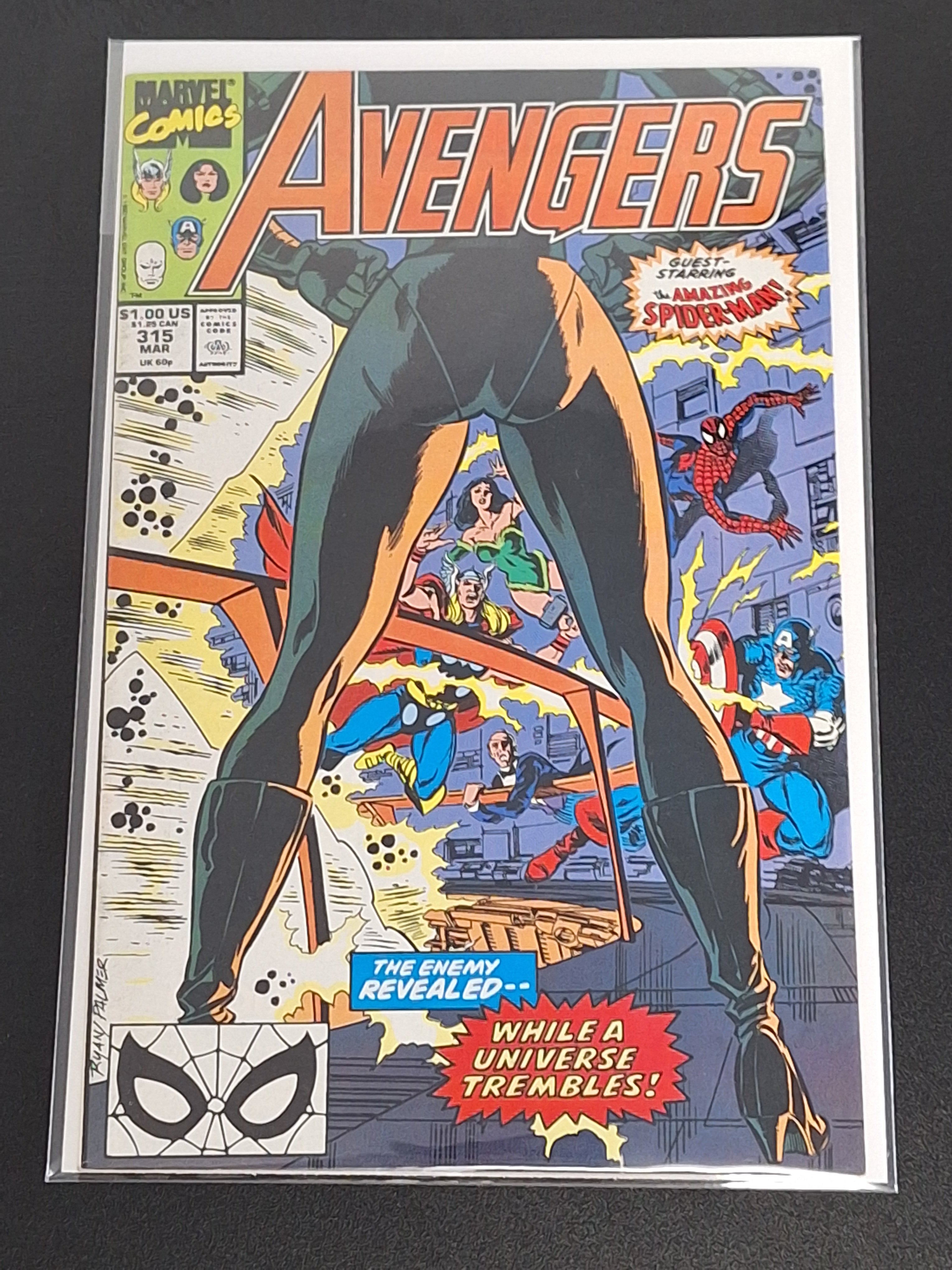 Avengers 315 Marvel 1990 Spider-Man Crossover