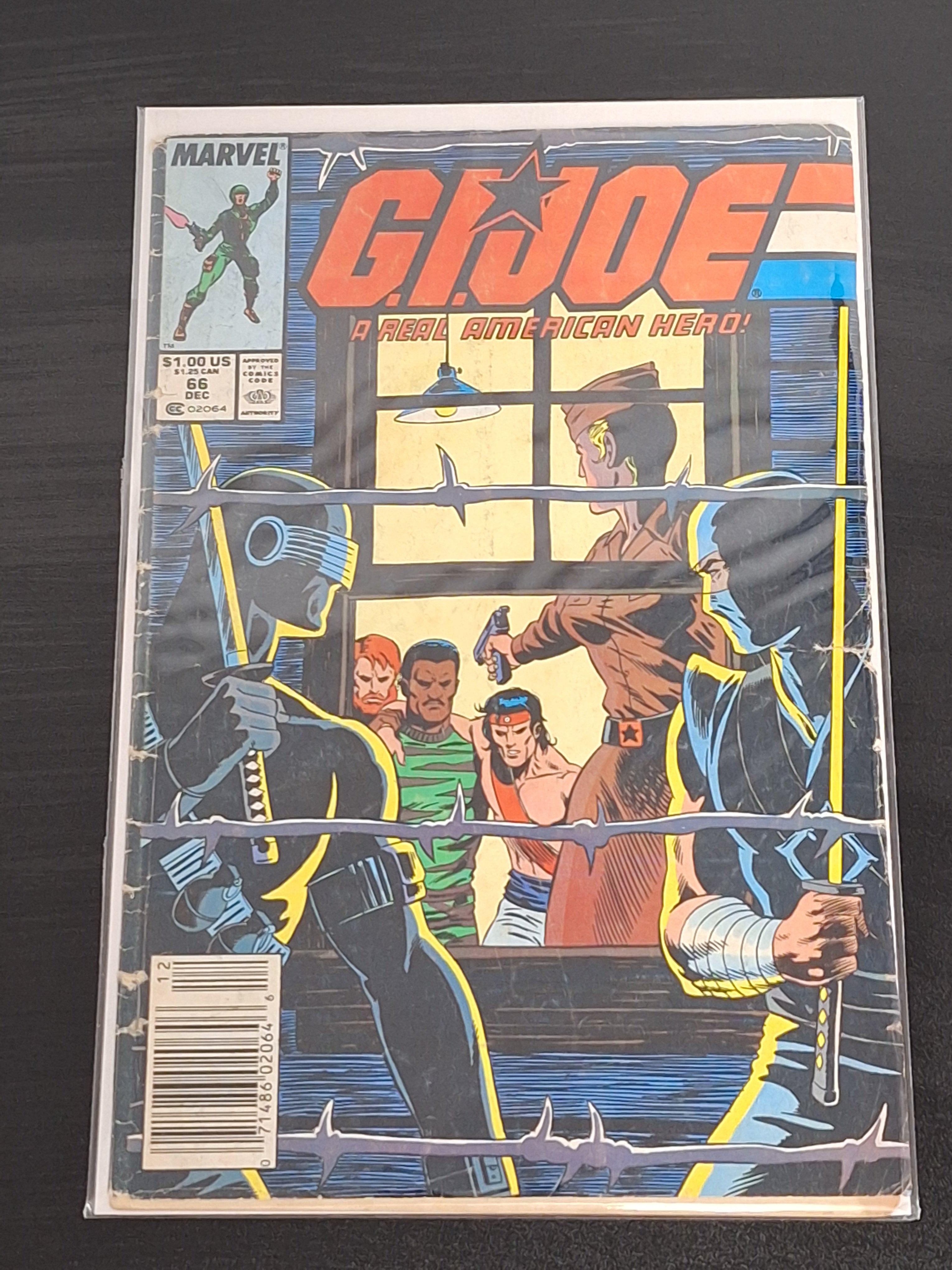 G.I. Joe 66 Marvel 1988 Snakeeyes Cover Newsstand