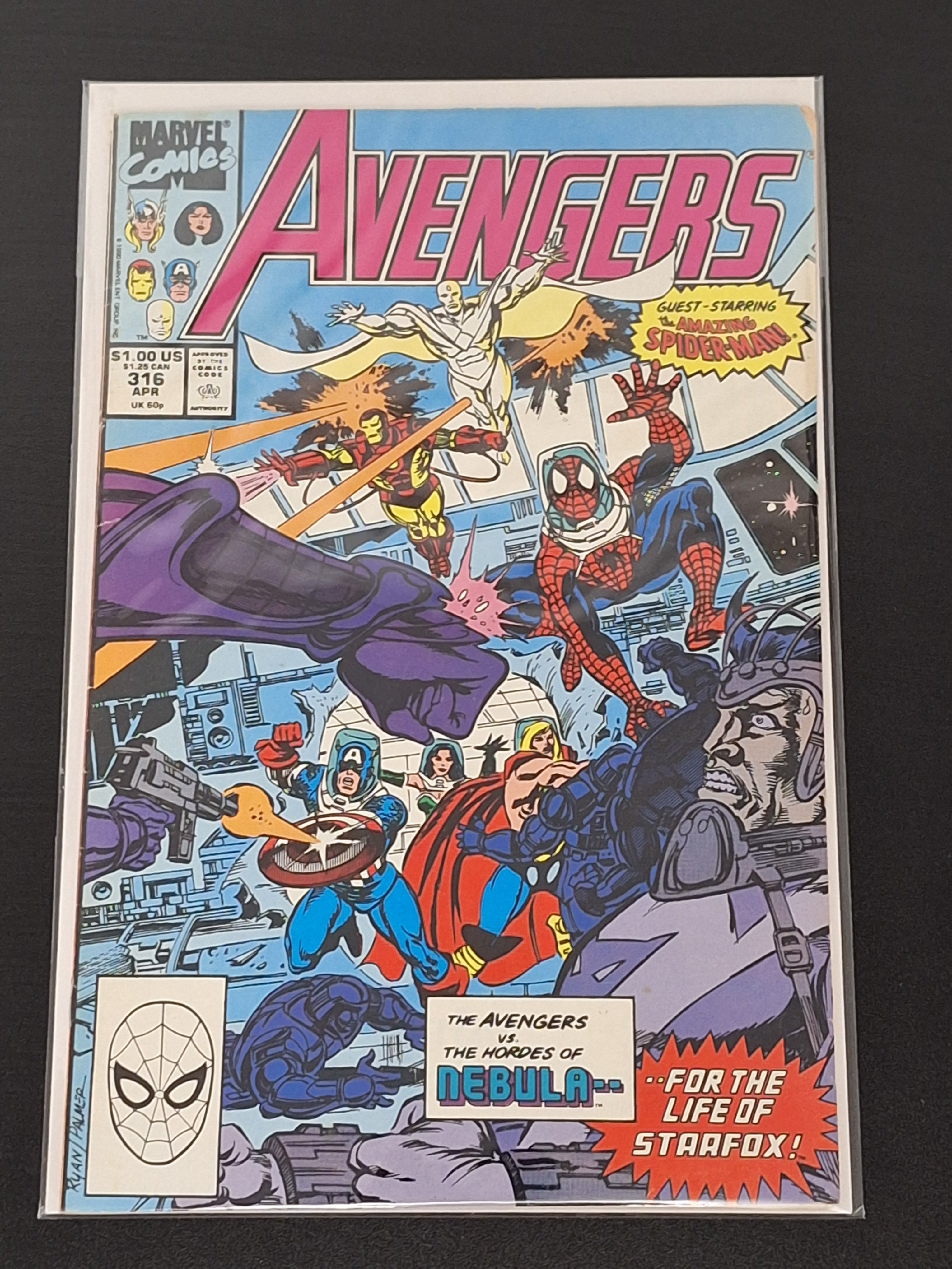 Avengers 316 Marvel 1990 Spider-Man & Nebula Appearance