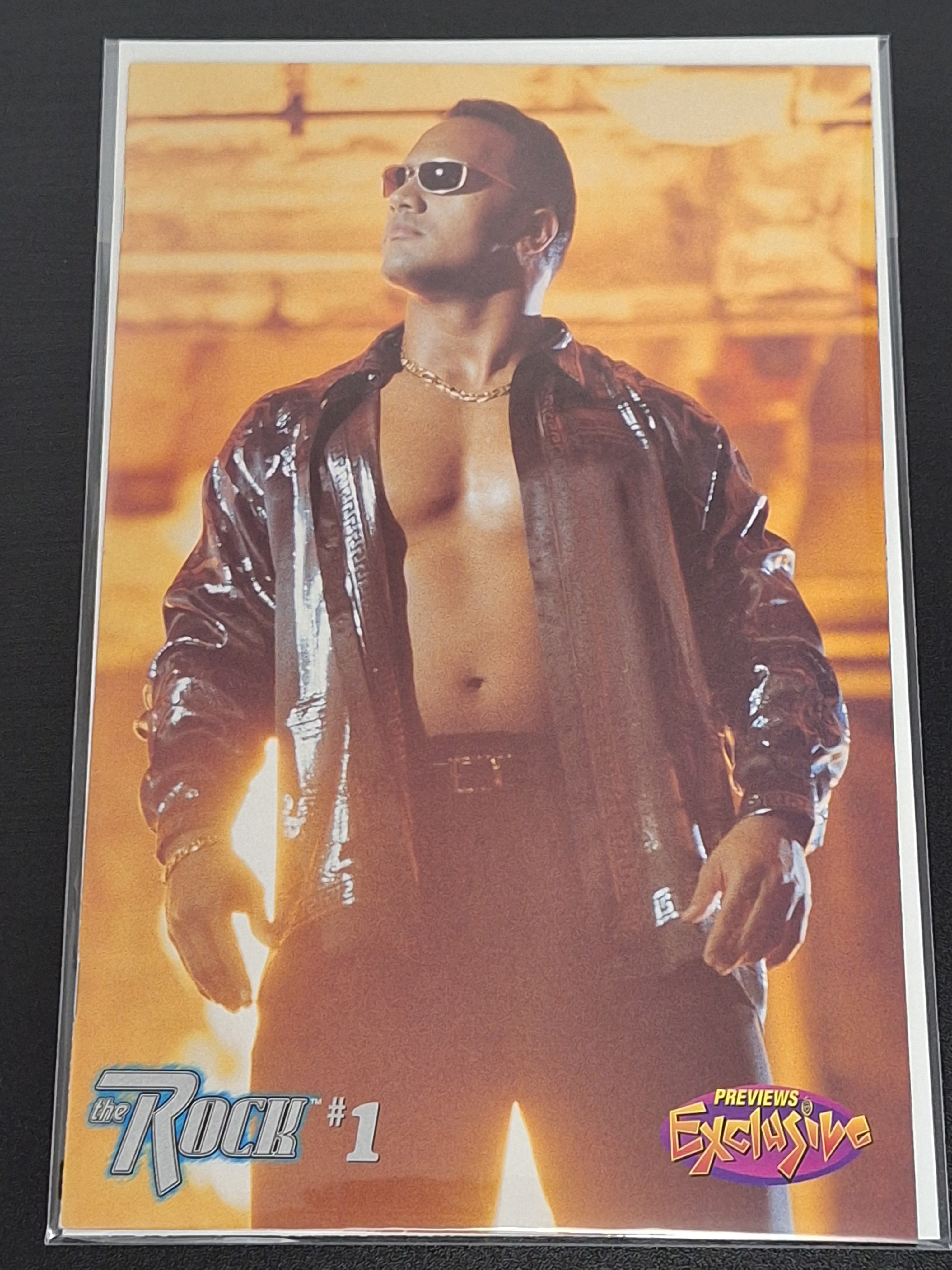 The Rock 1 Chaos! Comics 2001 PX Previews Excl. Photo Cover
