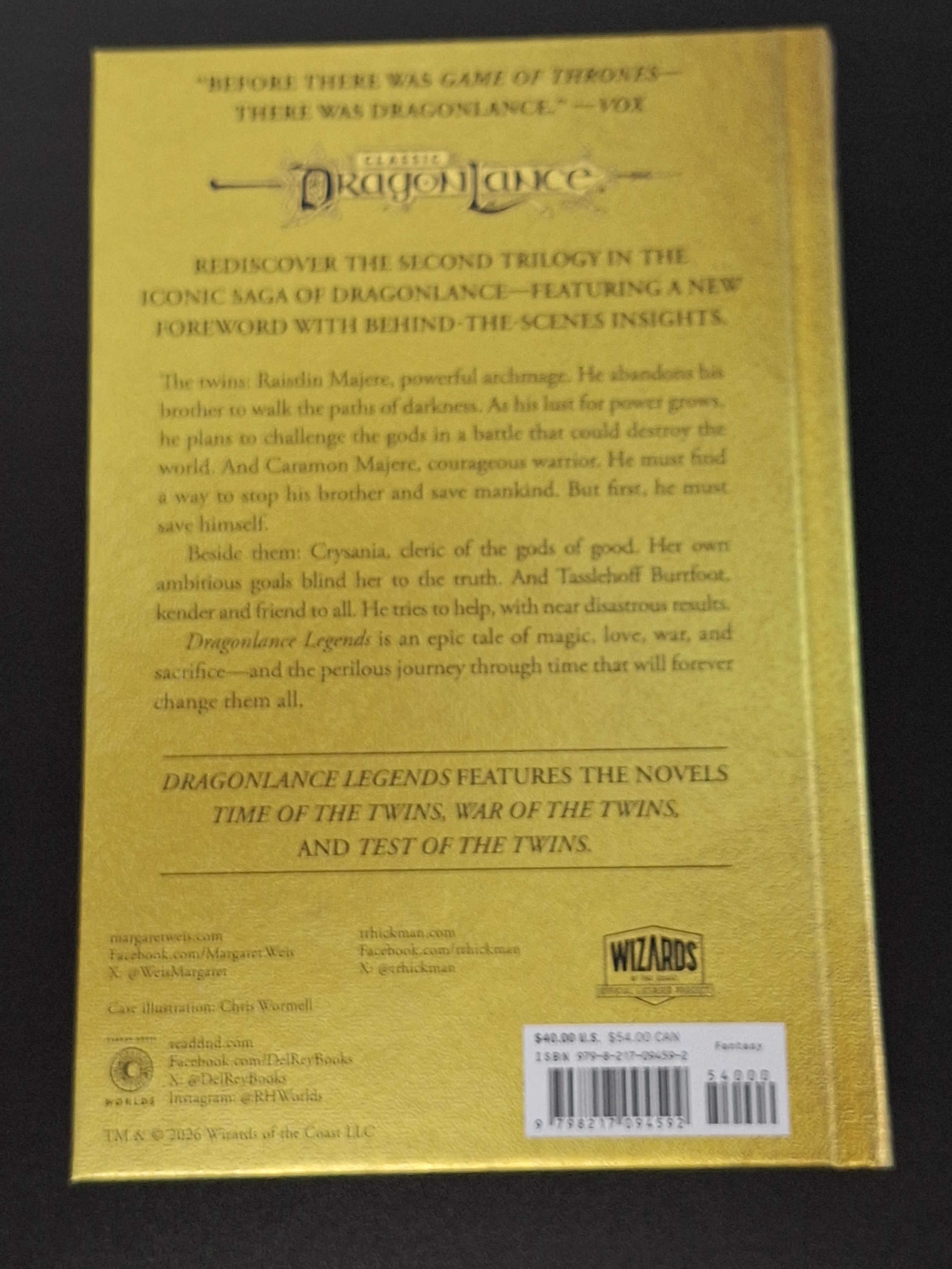 Dragonlance Legends Hardcover 2026