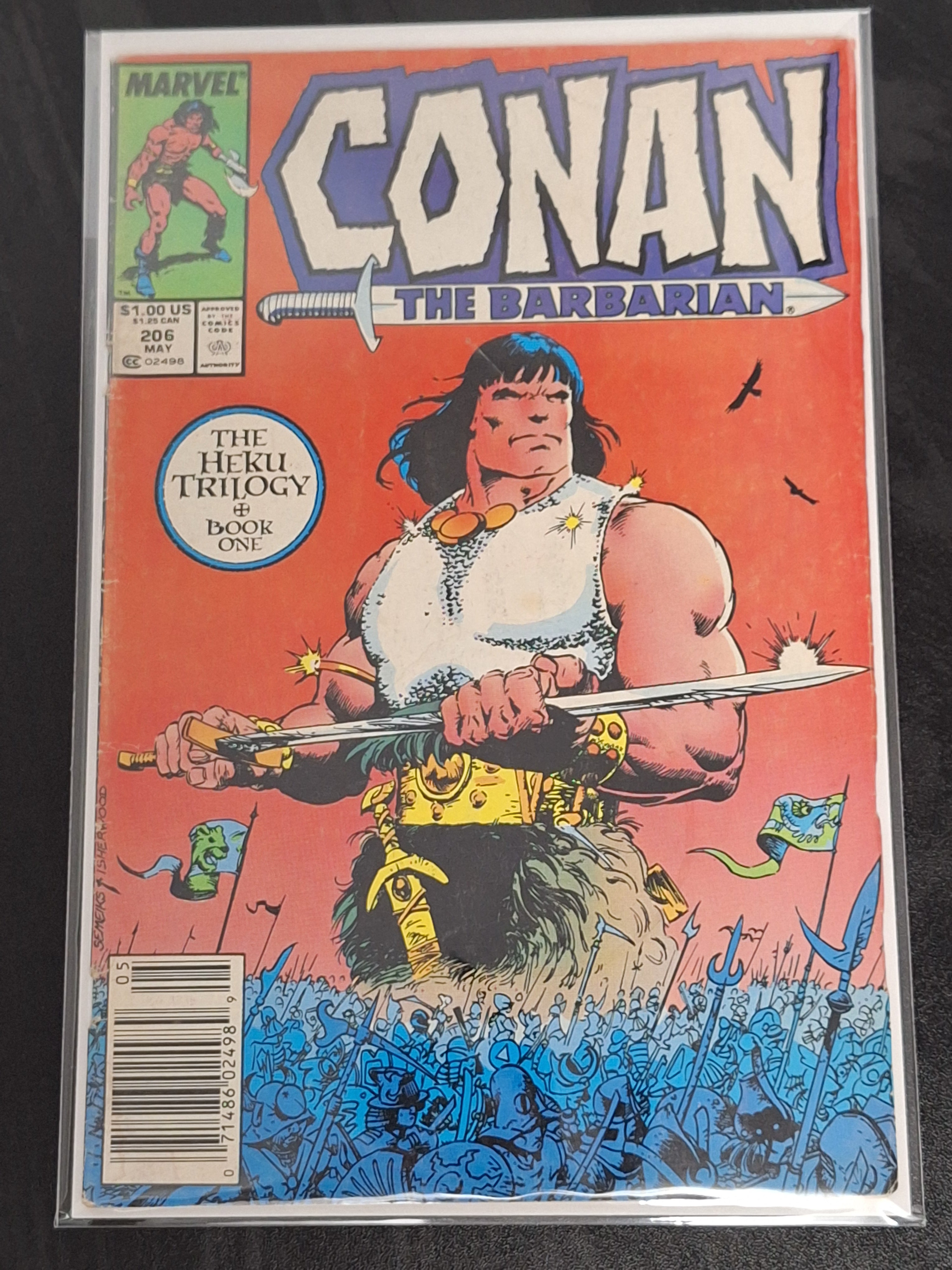 Conan The Barbarian 206 Marvel 1988 Newsstand