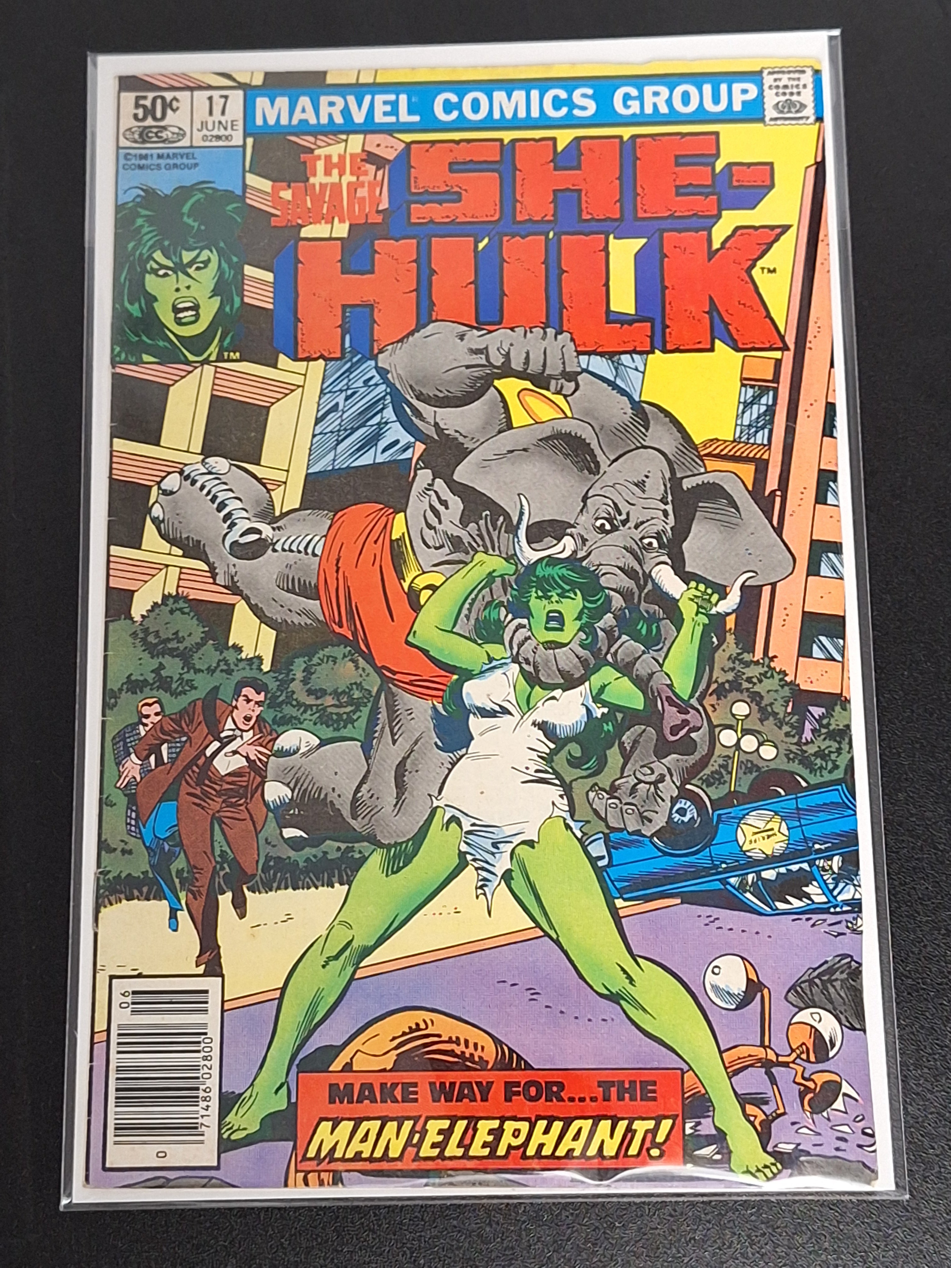 Savage She-Hulk 17 Marvel 1981 Newsstand 1st App of Man-Elephant