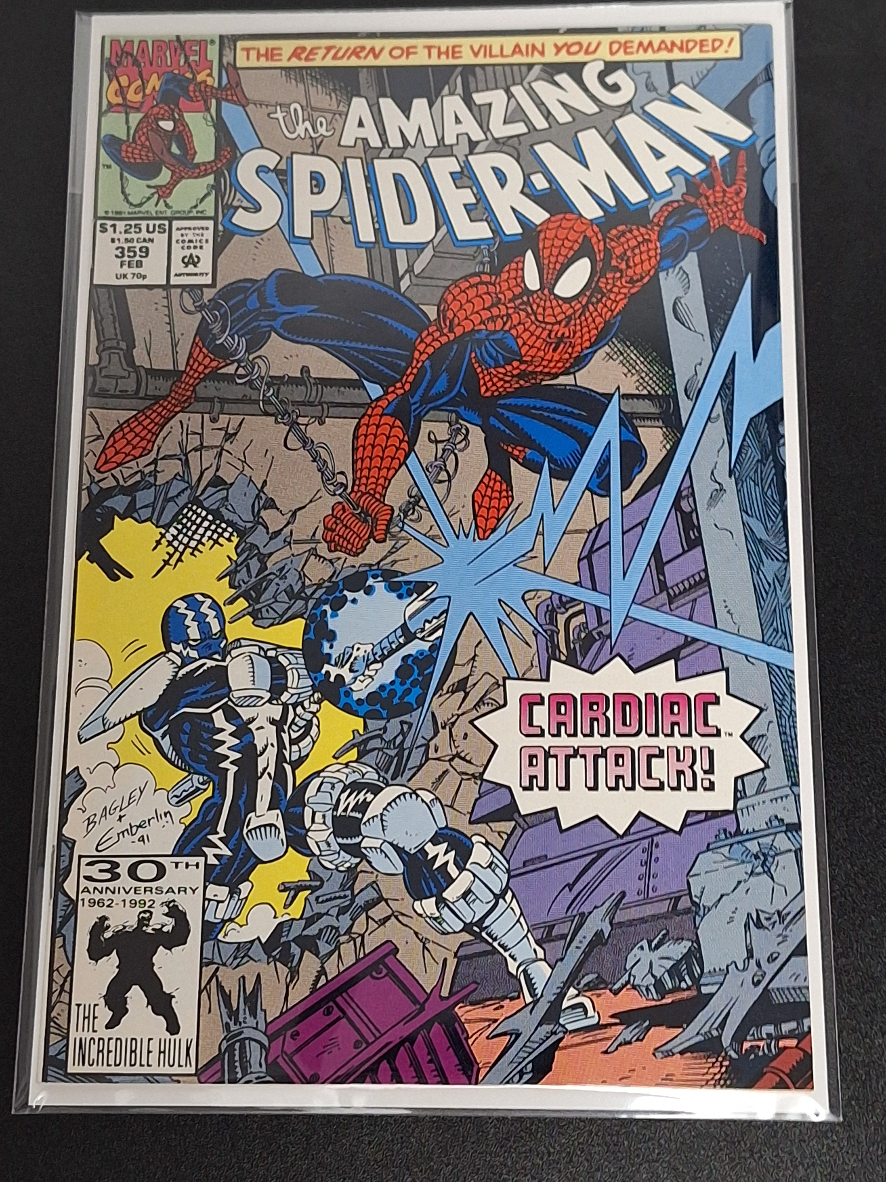 Amazing Spider-Man 359 Marvel 1992 1st App of Carnage in Cameo