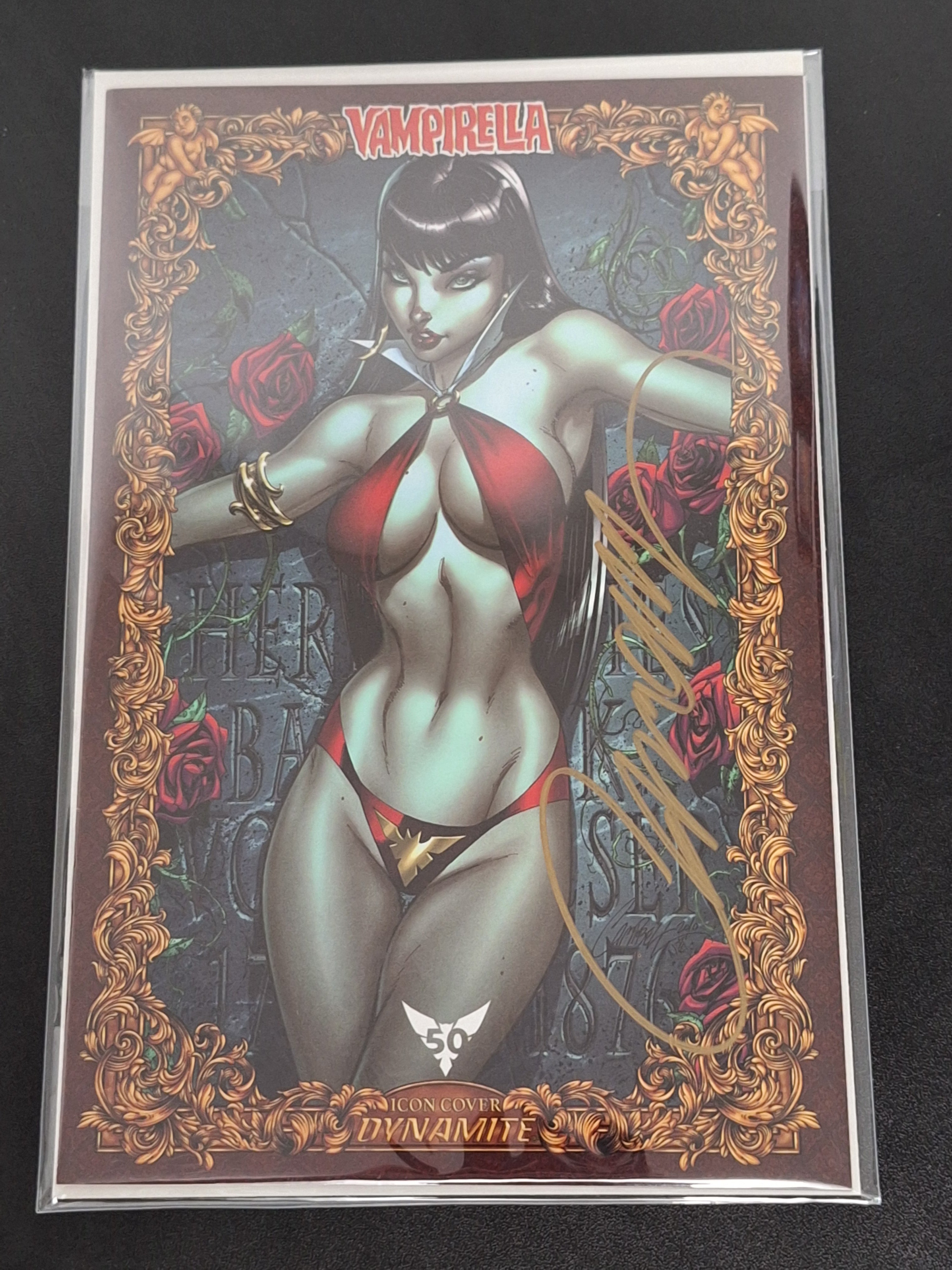 Vampirella 1 Dynamite 2019 J.Scott Campbell 1:75 Variant Signed With COA