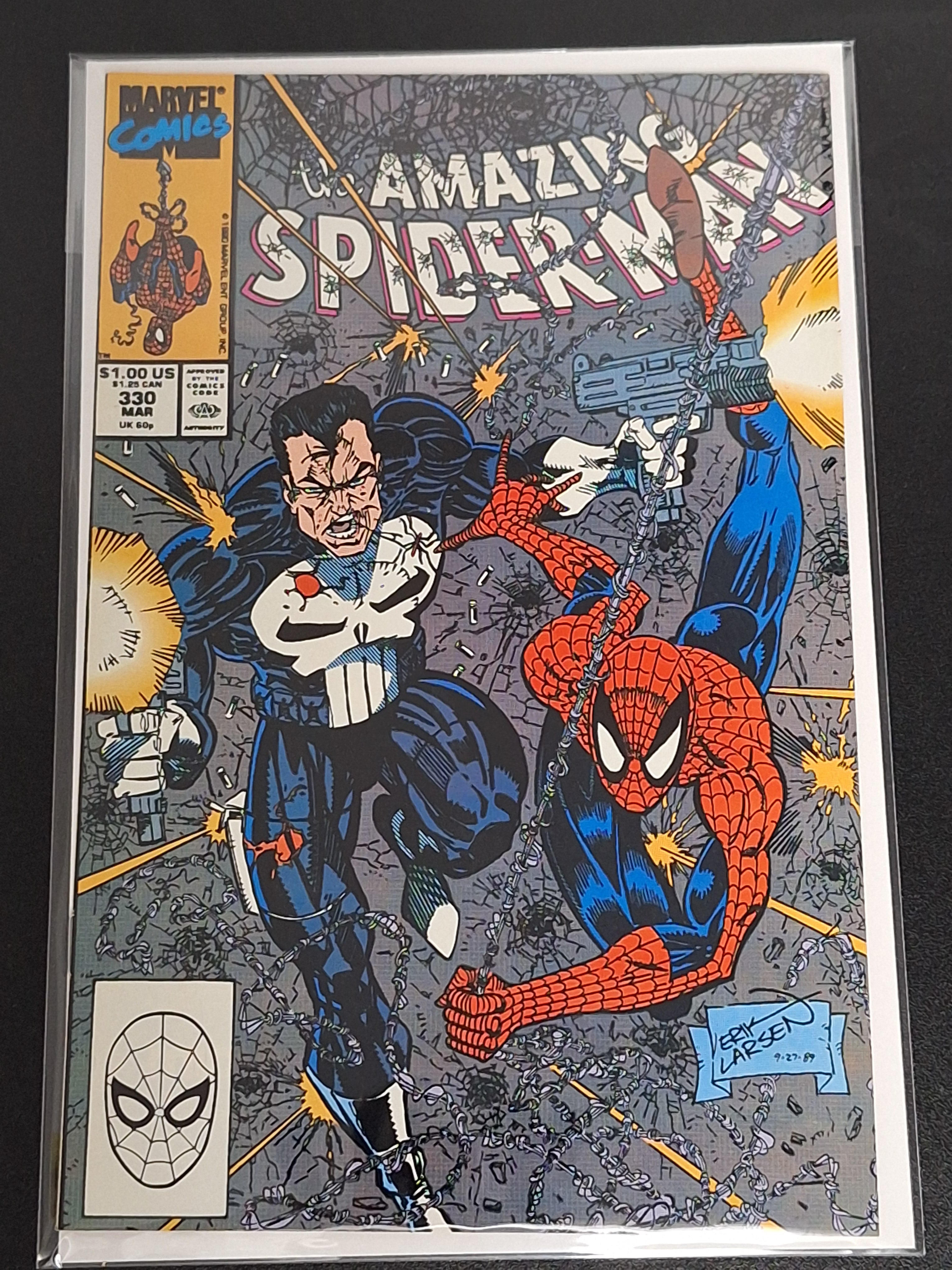 Amazing Spider-Man 330 Marvel 1990 Erik Larson Cover