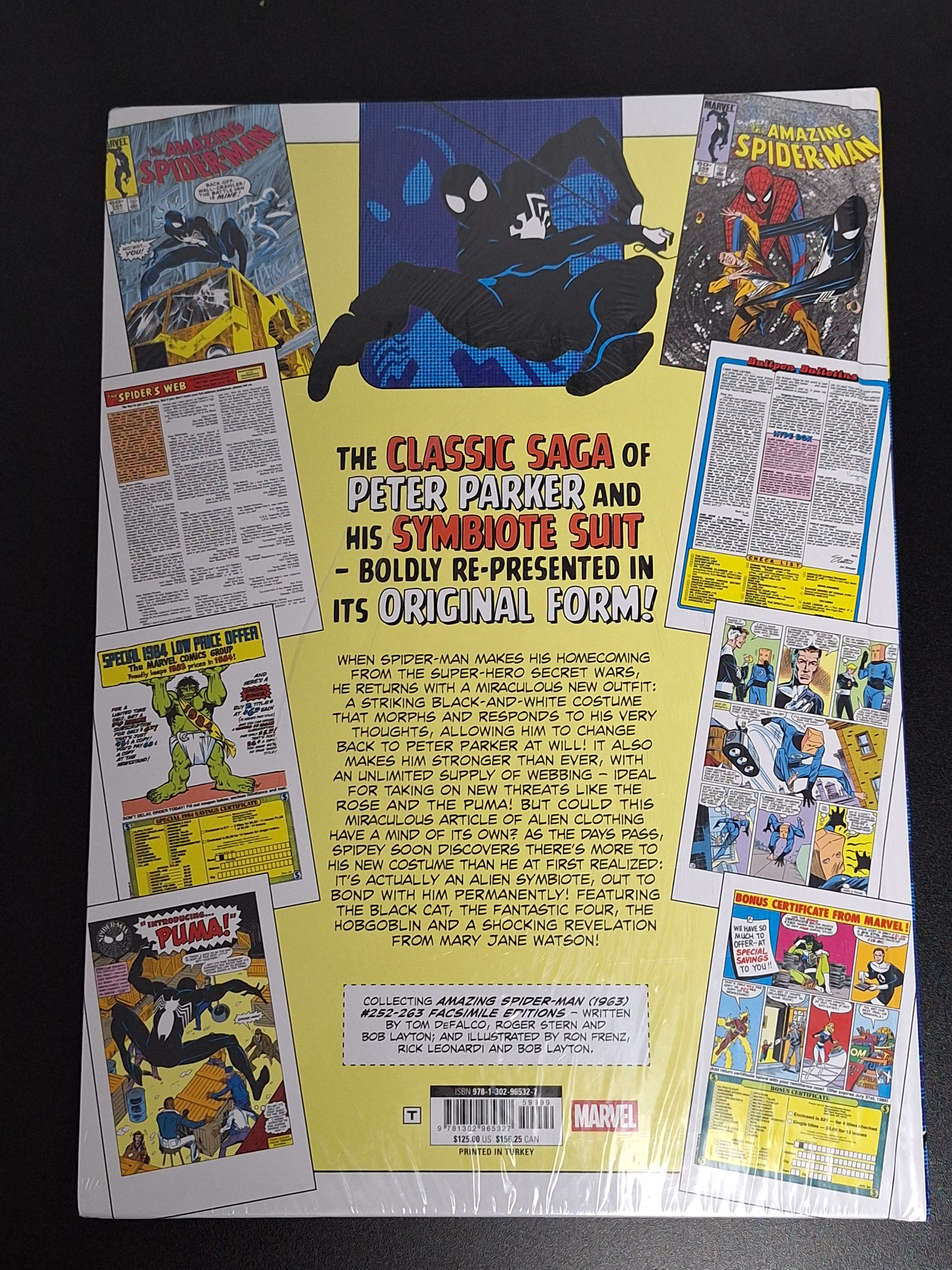 The Amazing Spider-Man Black Costume: Year One Marvel Archive Edition Hardcover