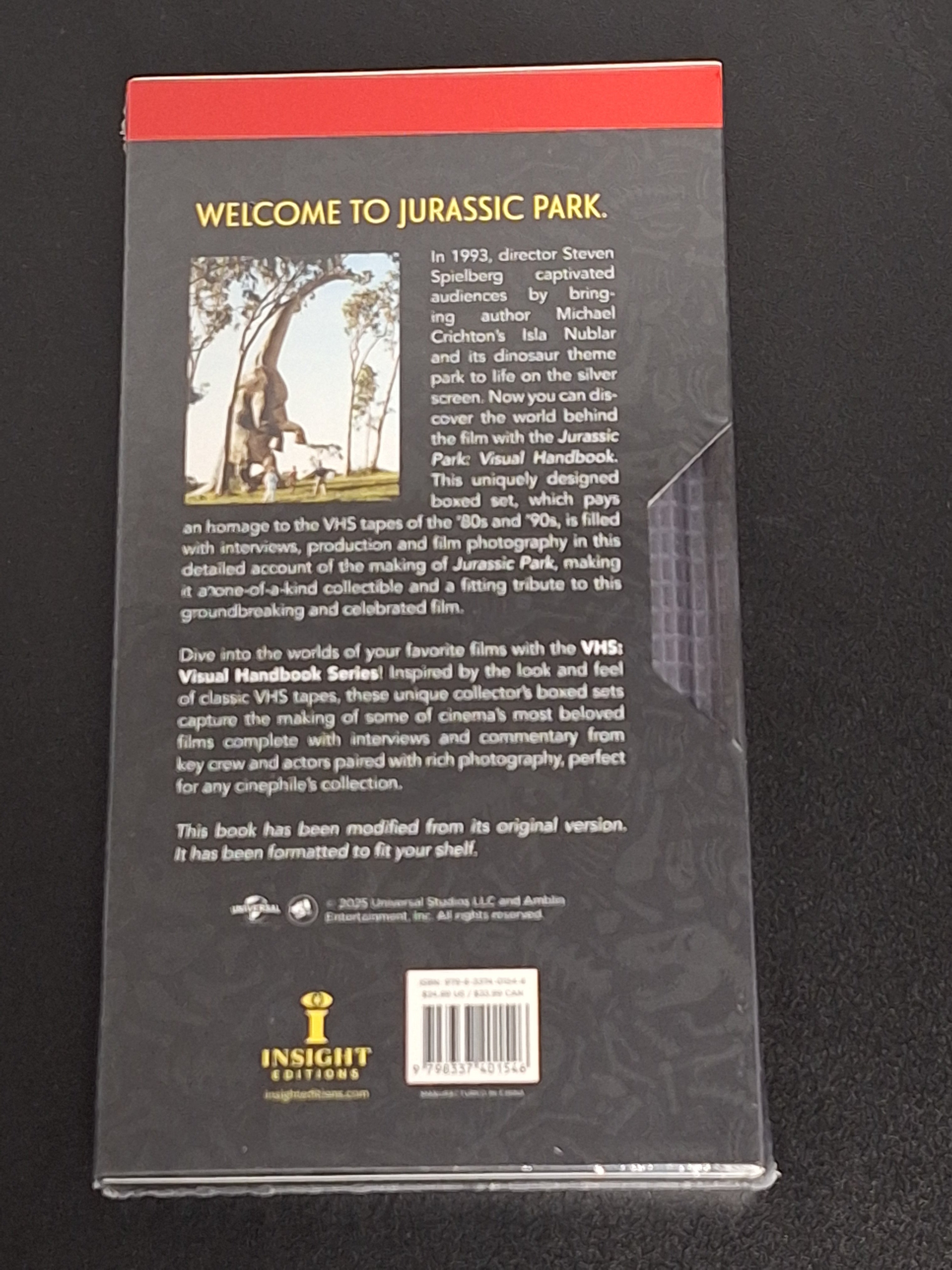 Jurassic Park VHS Visual Handbook Series Hardcover Slipcase
