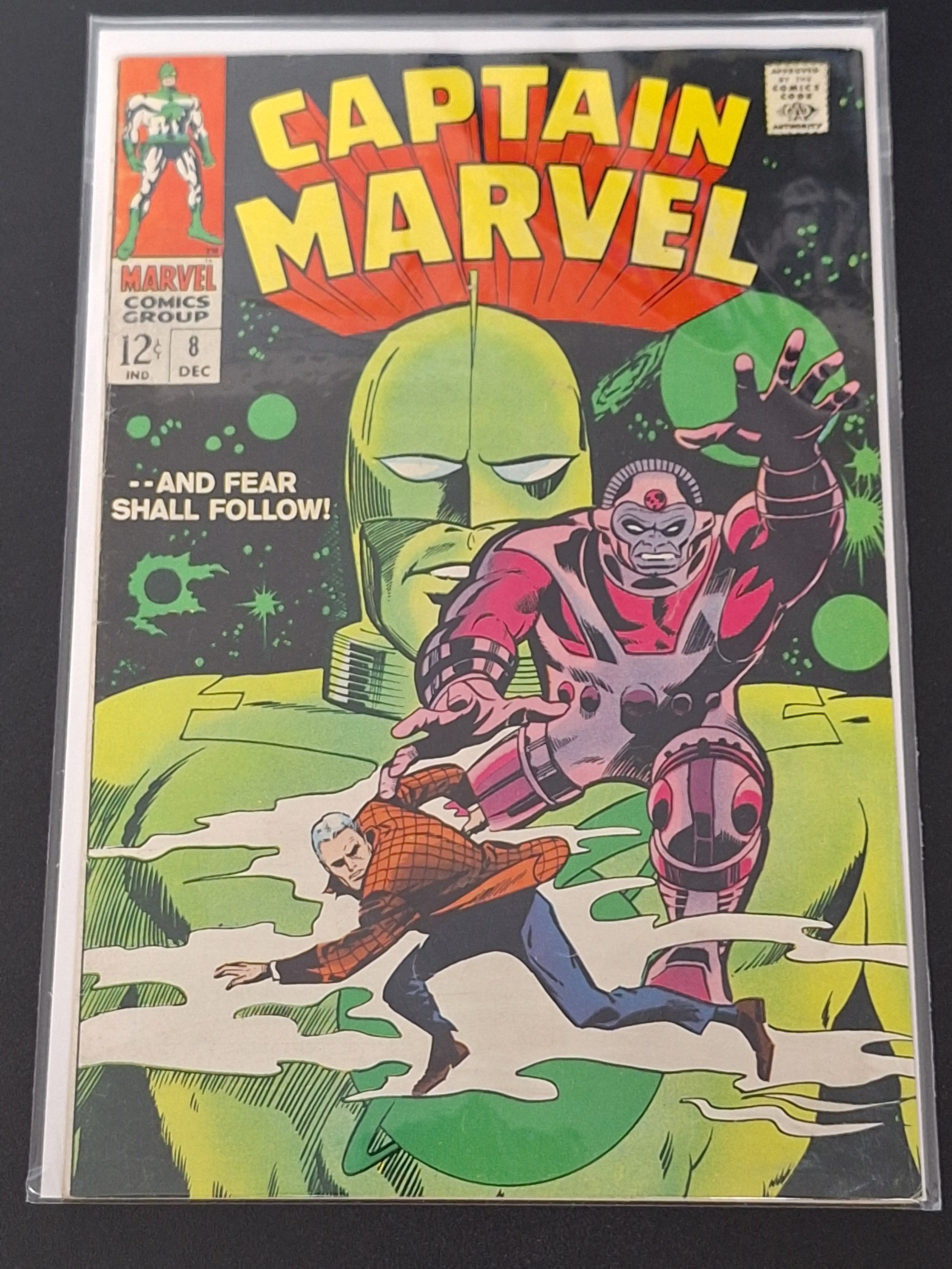 Captain Marvel 8 Marvel 1968 1st App of Cyberex