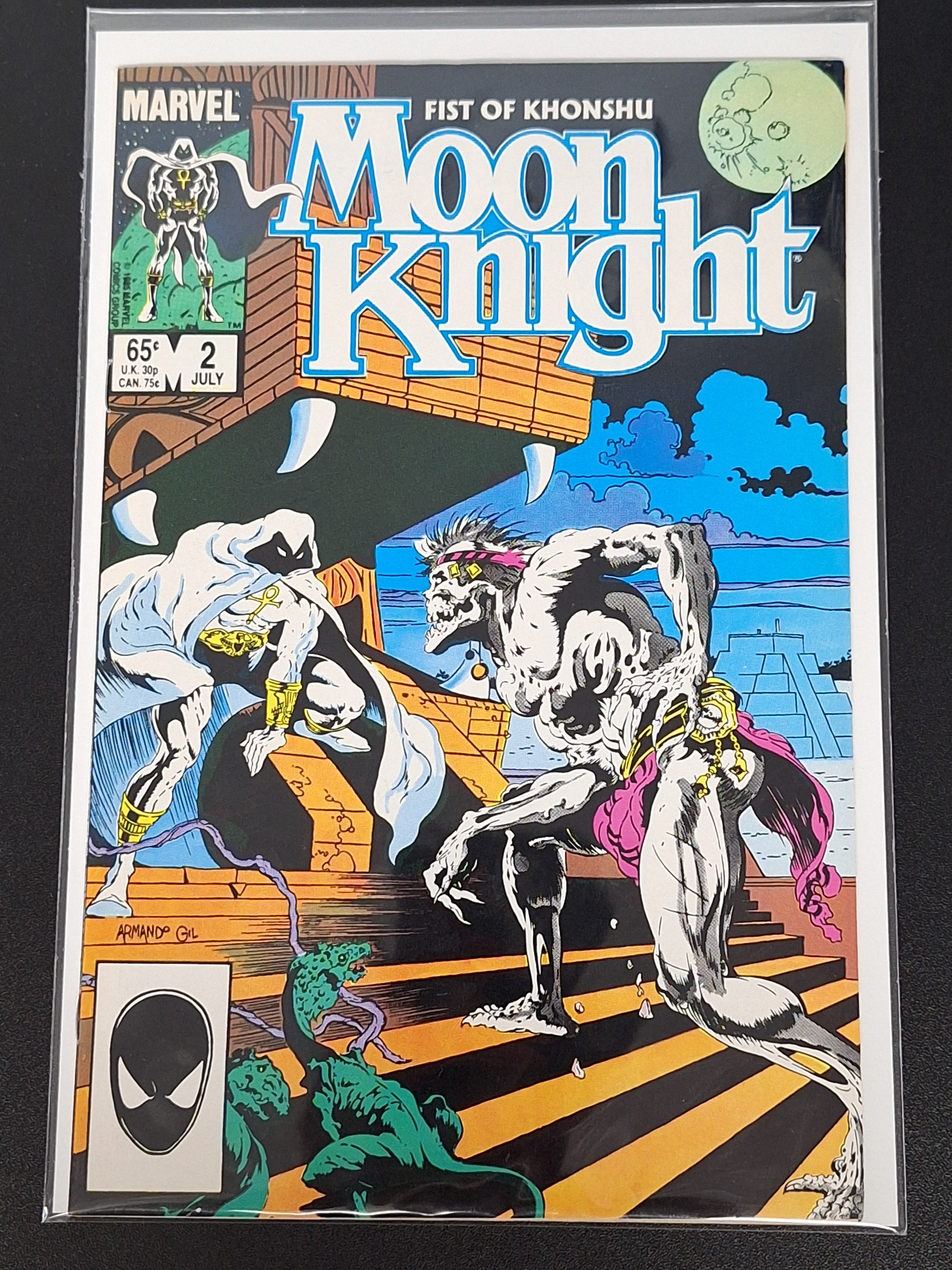 Moon Knight 2 Marvel 1985 1st App of Arthur Harrow