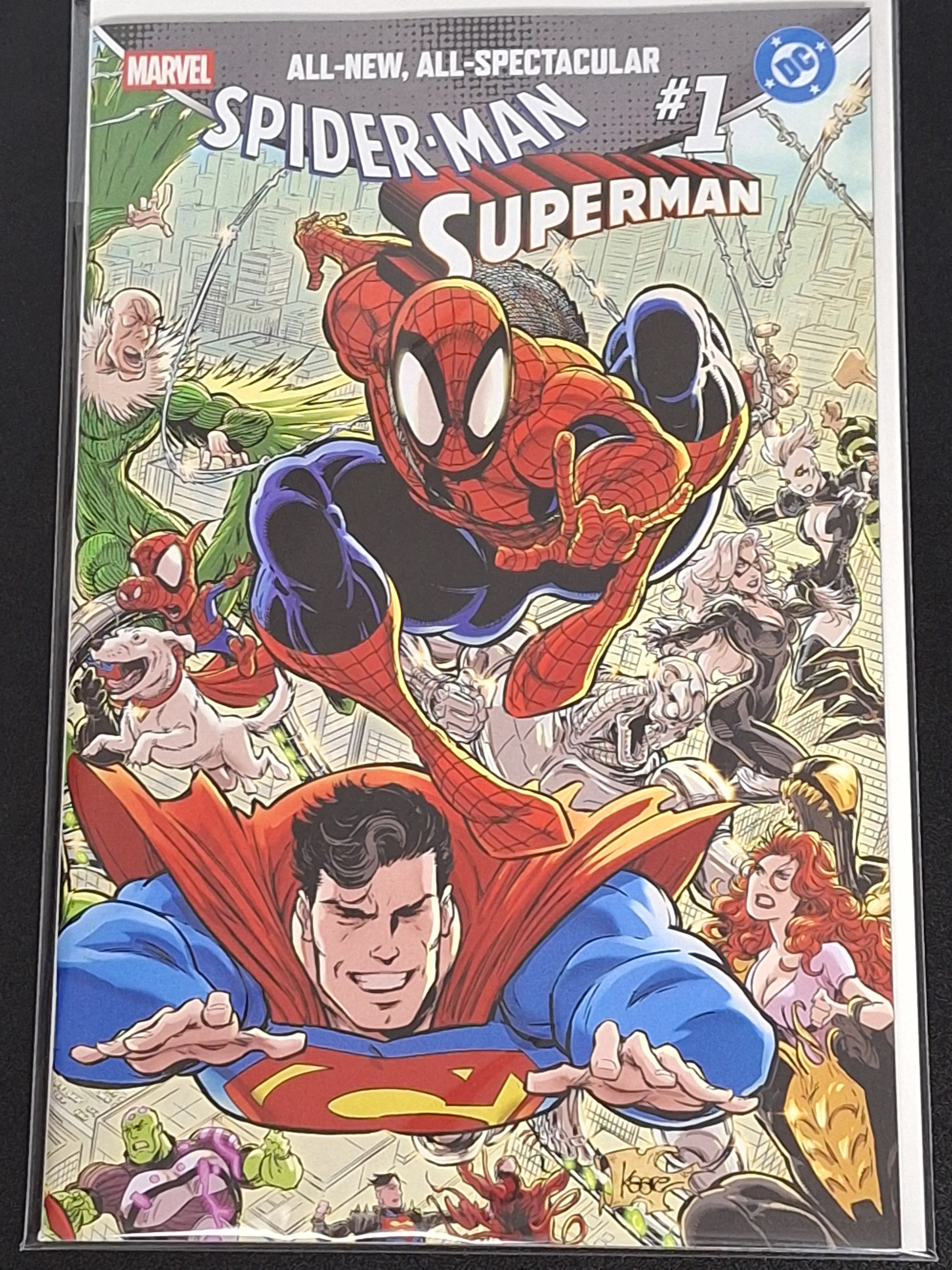 Spider-Man / Superman 1 Marvel DC 2026 Kaare Andrews Wraparound Variant