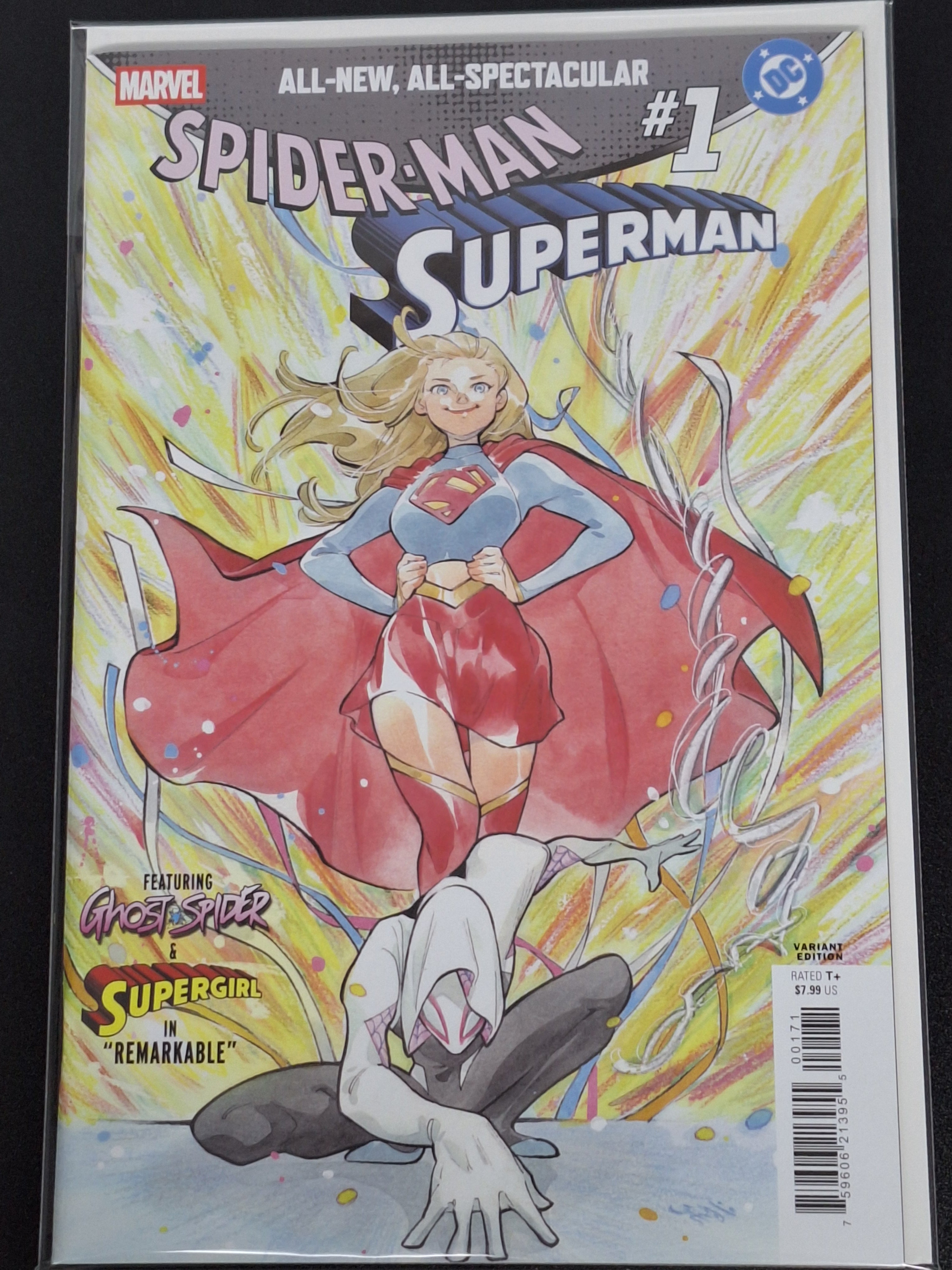 Spider-Man / Superman 1 Marvel DC 2026 Peach Momoko Variant