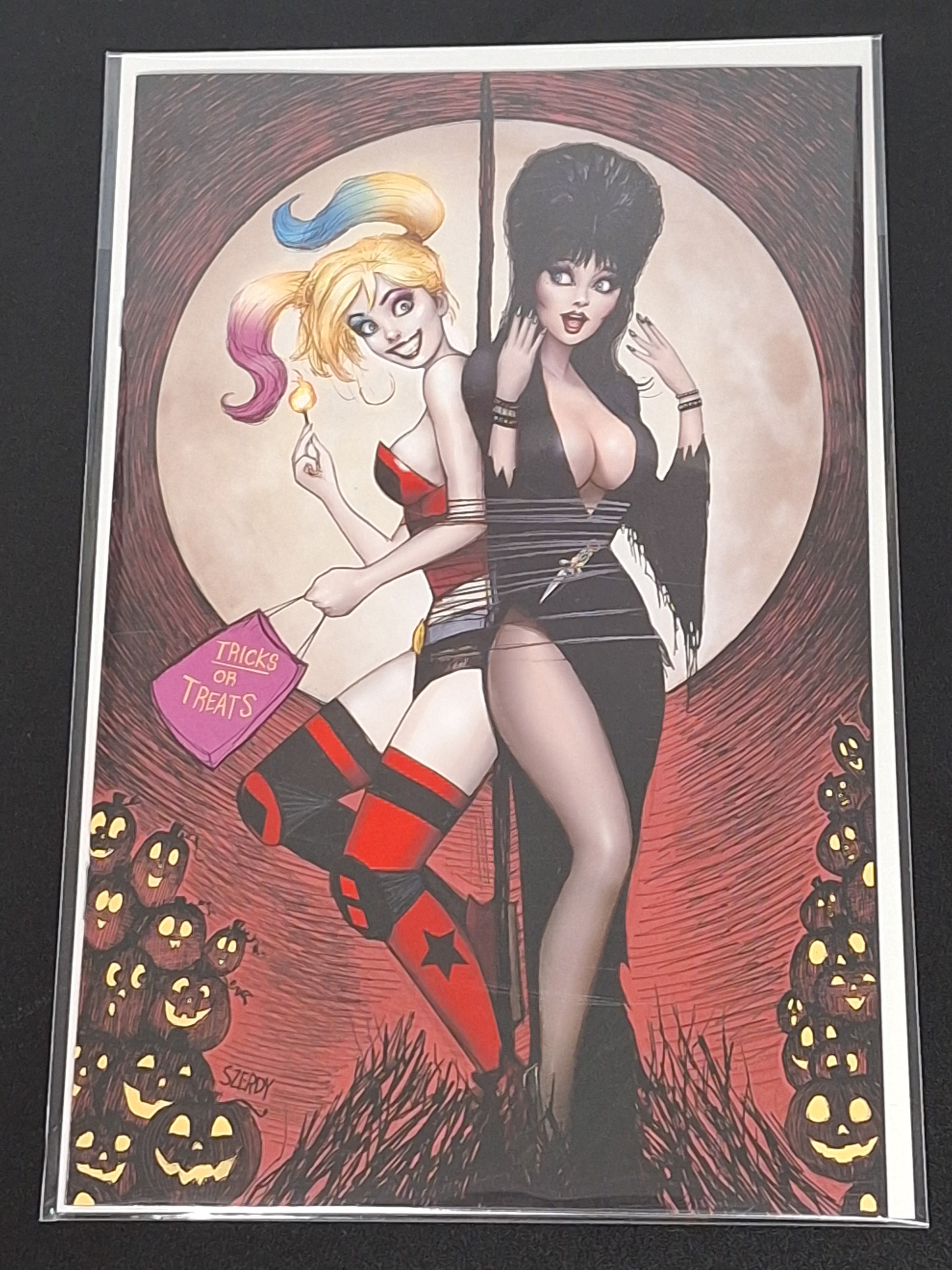 Harley Quinn x Elvira 1 Ryan Kincaid NYCC Virgin Exclusive