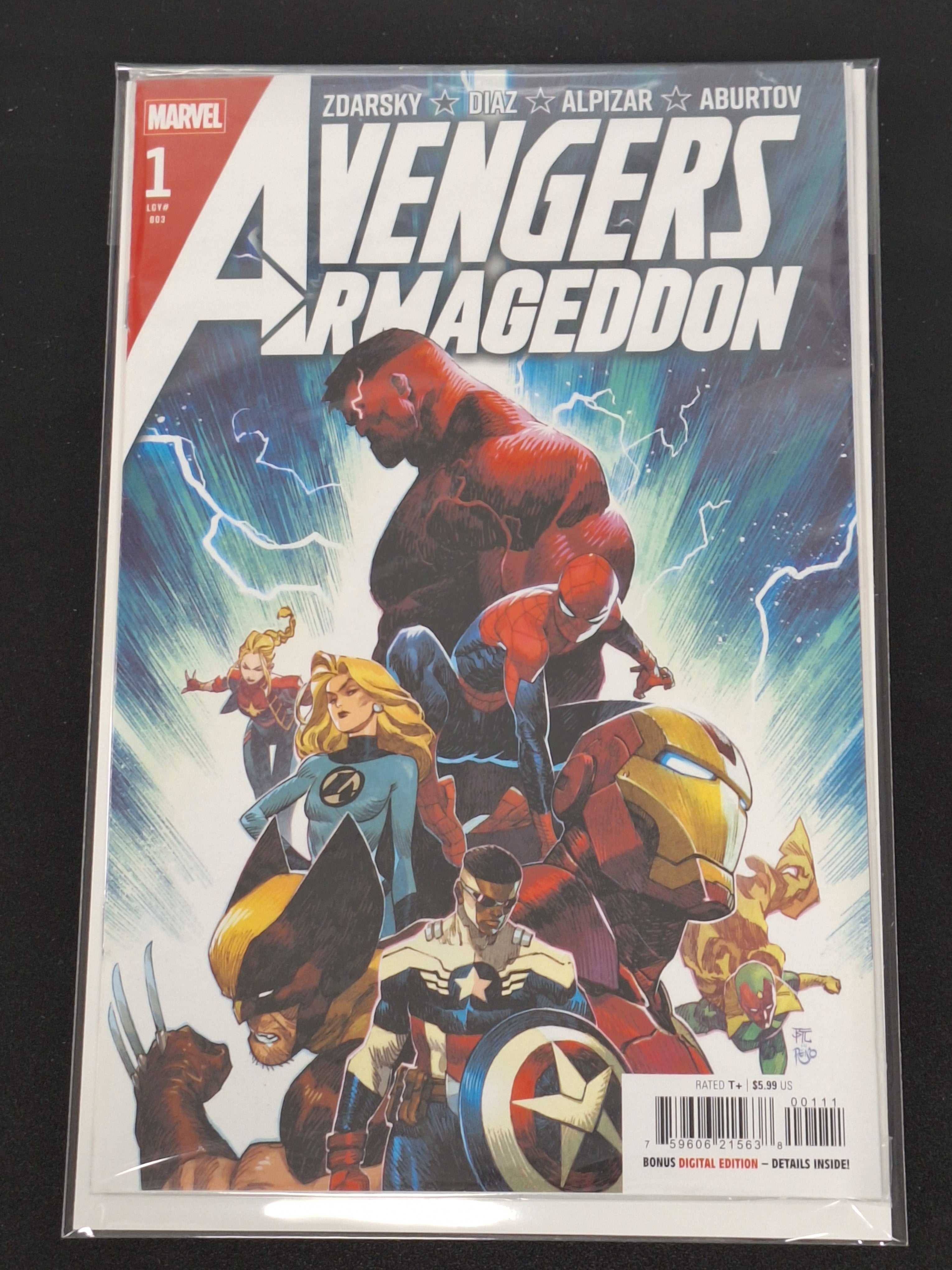 Avengers: Armageddon 1 Marvel 2026 Cover A MTG Warstorm Surge Card