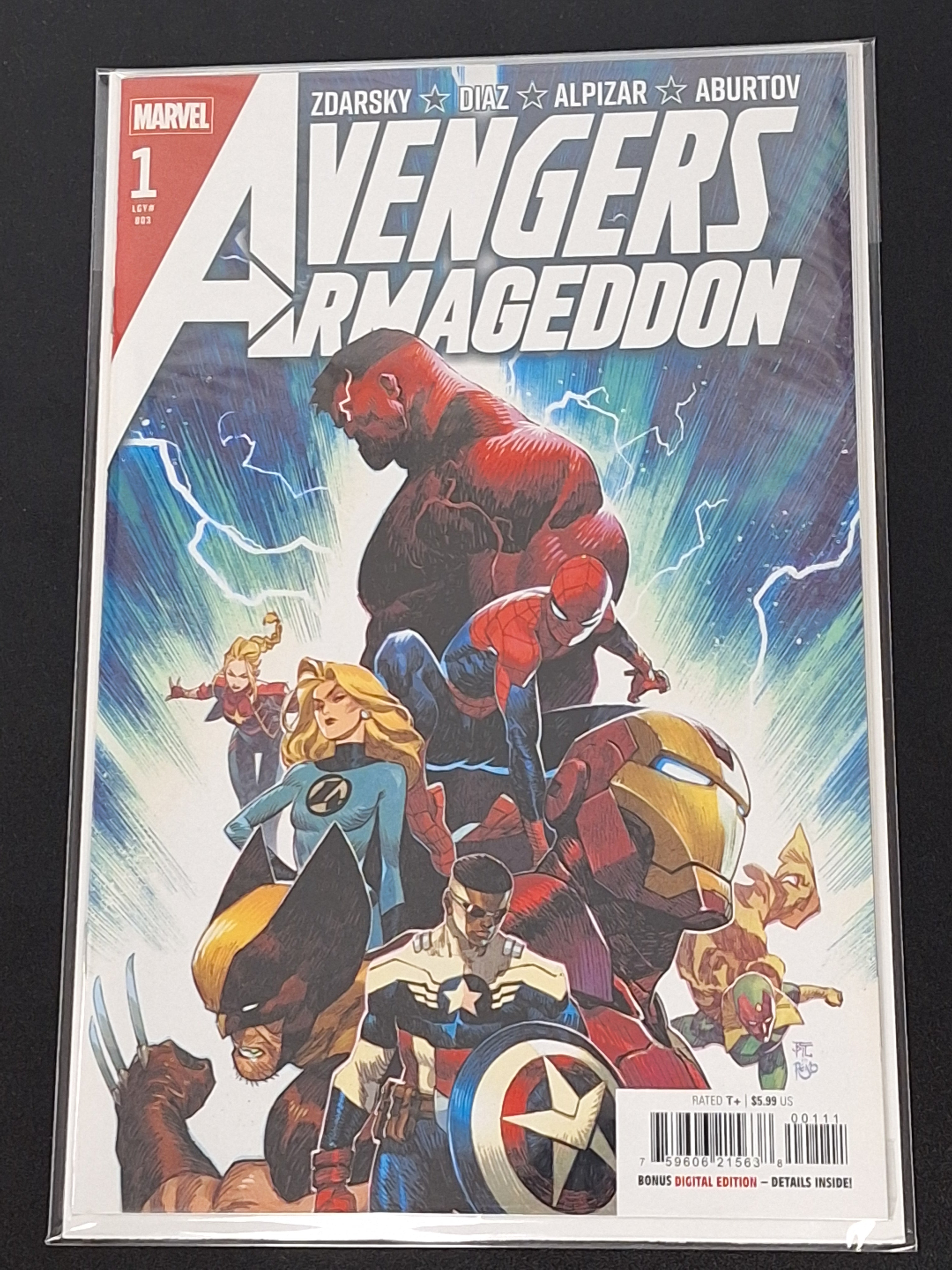 Avengers: Armageddon 1 Marvel 2026 Cover A MTG Warstorm Surge Card Inside