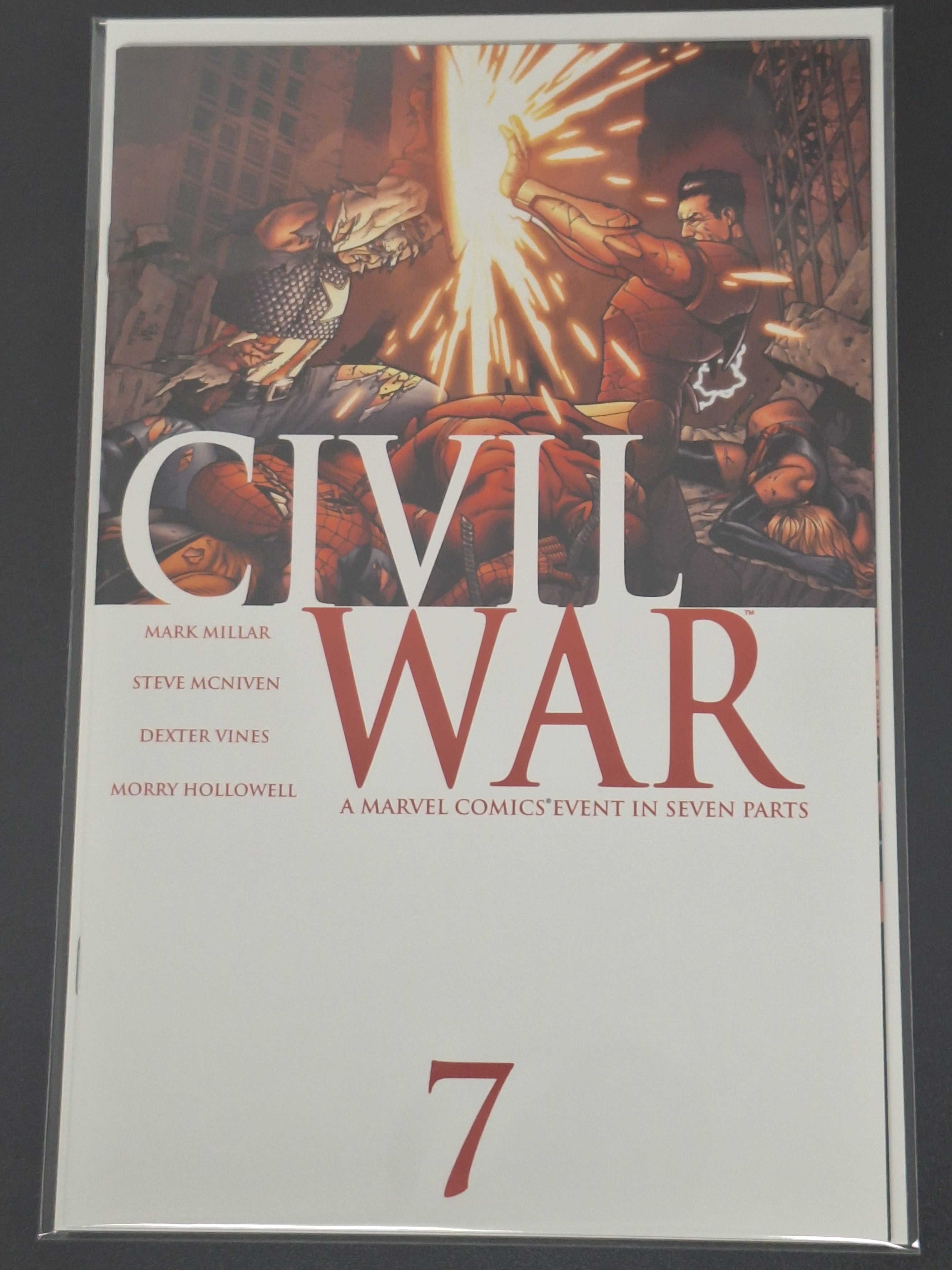 Civil War 7 Marvel 2007 Iconic Cap vs Iron Man