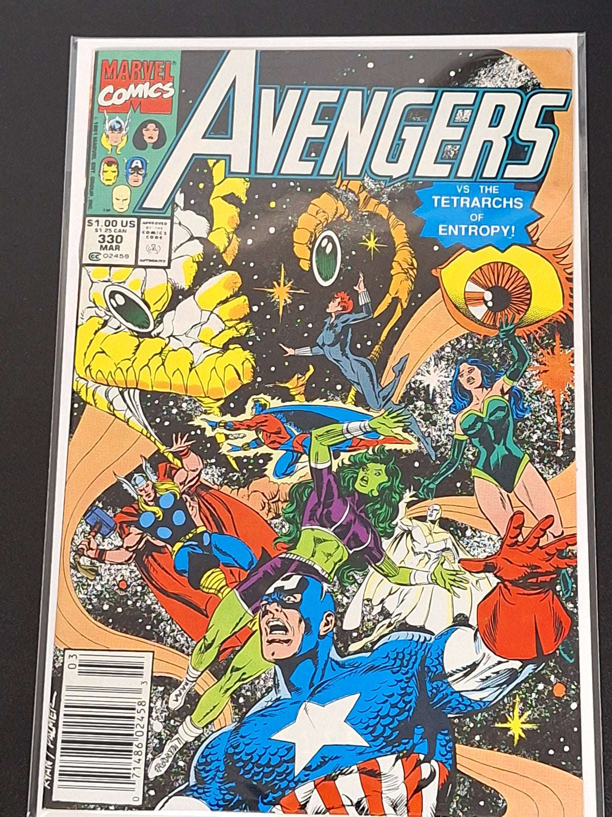 Avengers 330 Marvel 1991 Newsstand Edition