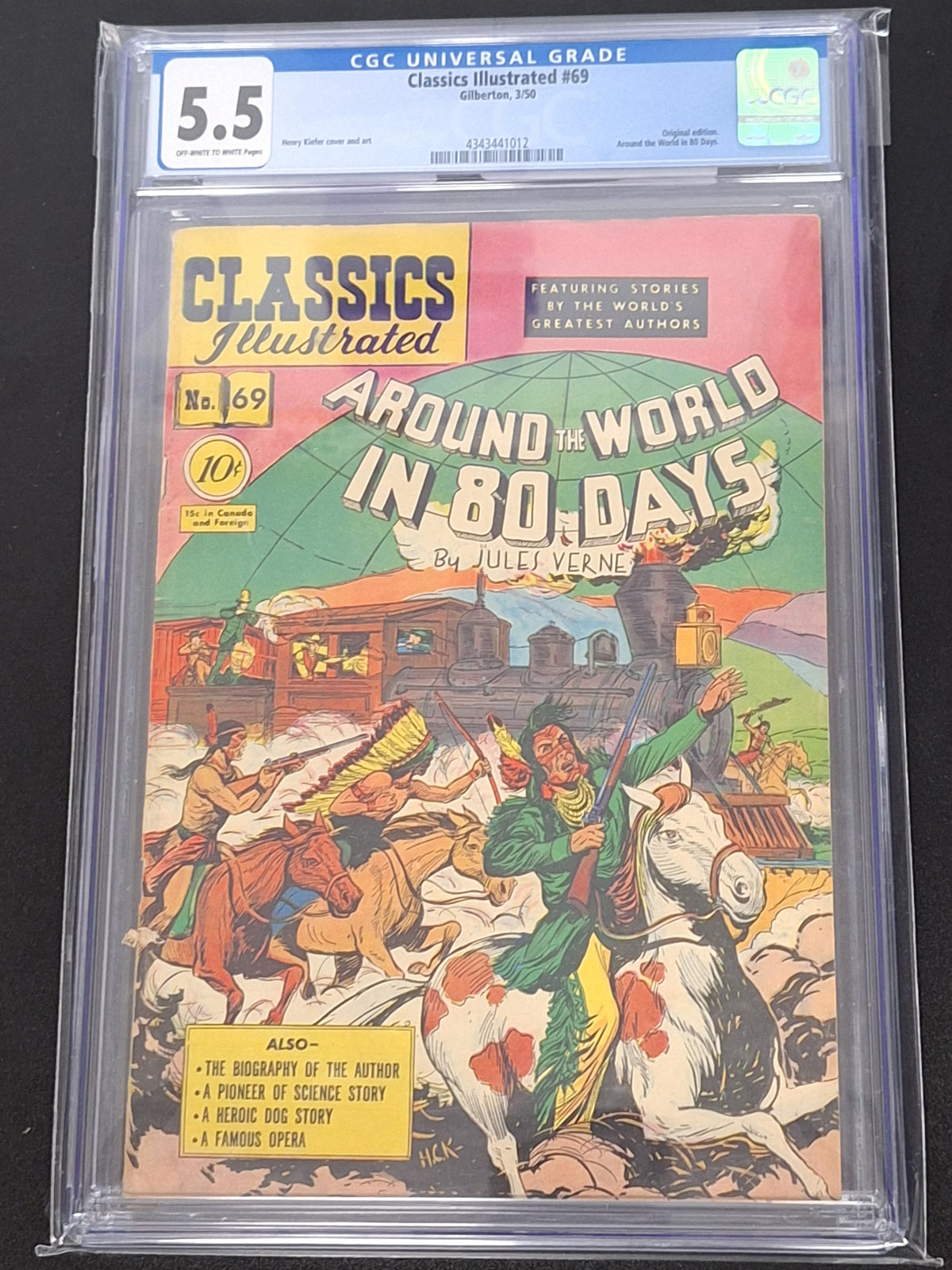 Classics Illustrated 69 Around The World In 80 Days 1950 1st Printing CGC 5.5