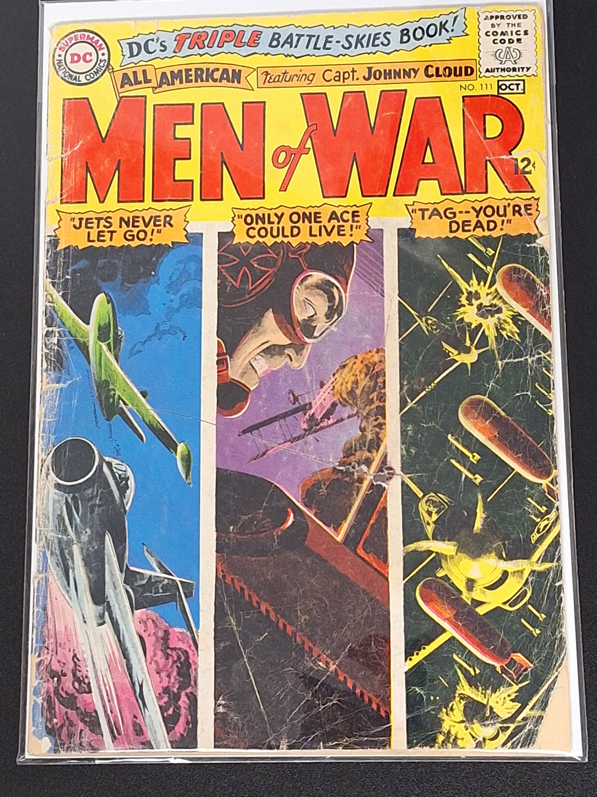 All American Men Of War 111 DC 1965 Triple Battle-Skies Book