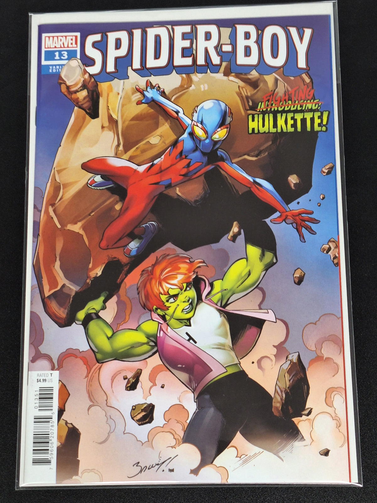 Spider-Boy 13 Mark Bagley Variant 1st App of Hulkette - Auction