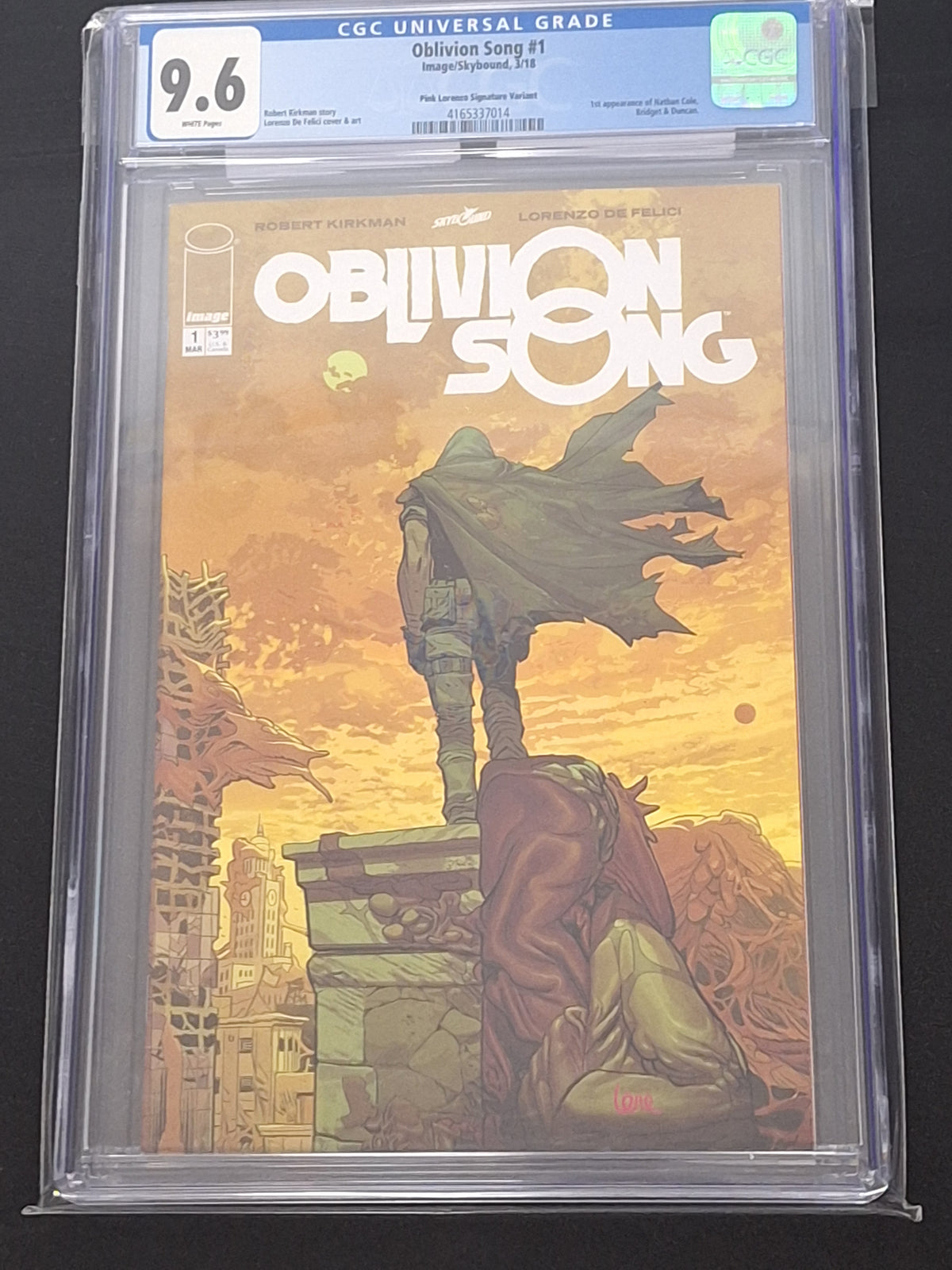 Oblivion Song 1 Image 2018 CGC 9.6 Pink Signature Variant