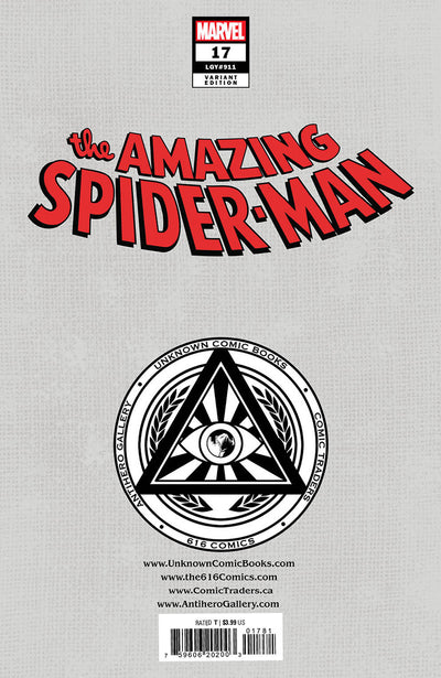 AMAZING SPIDER-MAN 17 R1C0 EXCLUSIVE VIRGIN