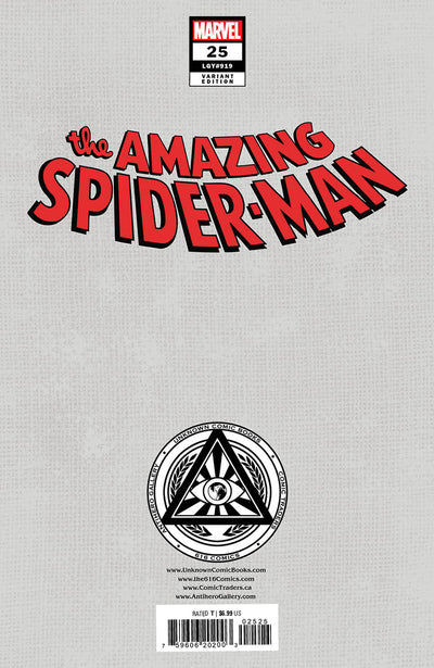 AMAZING SPIDER-MAN 25 NATHAN SZERDY VIRGIN EXCLUSIVE